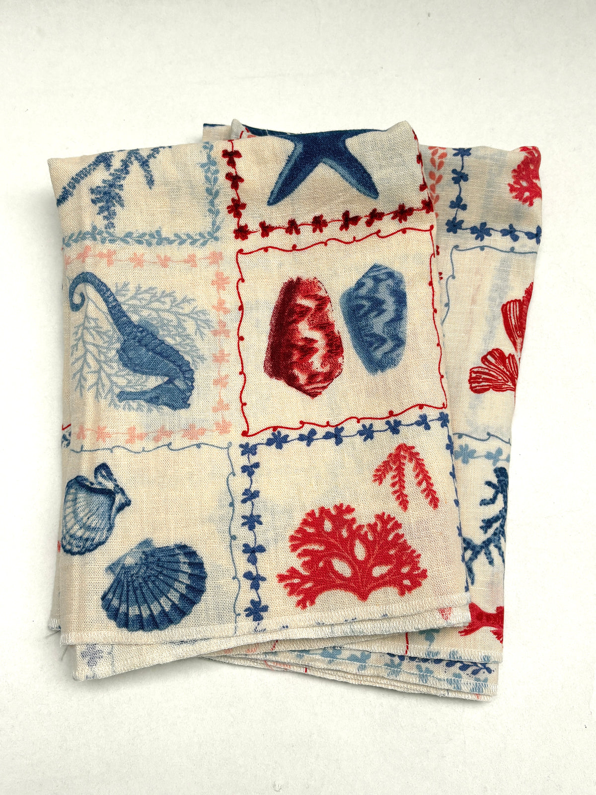 Ocean Patterned Cotton Fabric Bundle of 2 from Nobody’s Child *ONE-OFF*