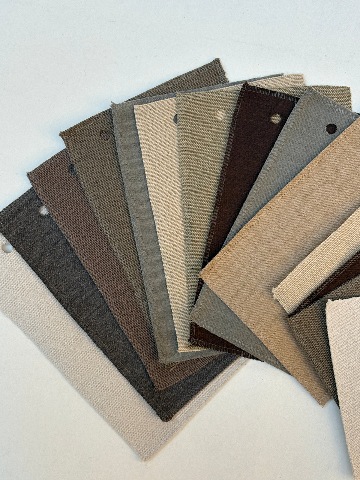 Neutral Earth-Tone Fabric Sample Bundle of 14 from Vitra *ONE-OFF*