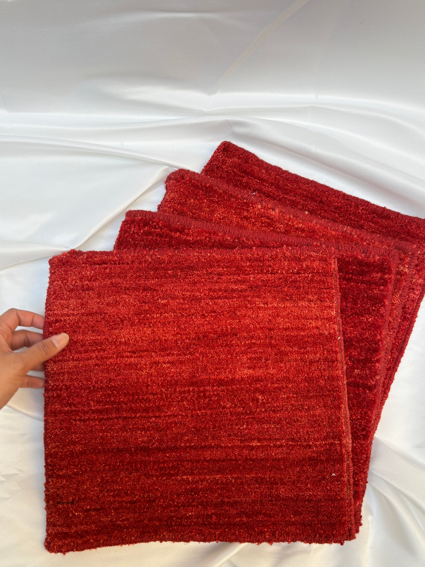 Red Textured Rug Bundle of Four *ONE-OFF*