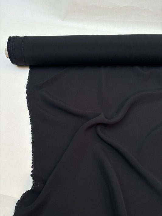 Fabric, Natural Fibre, Lightweight, Black, End of Roll