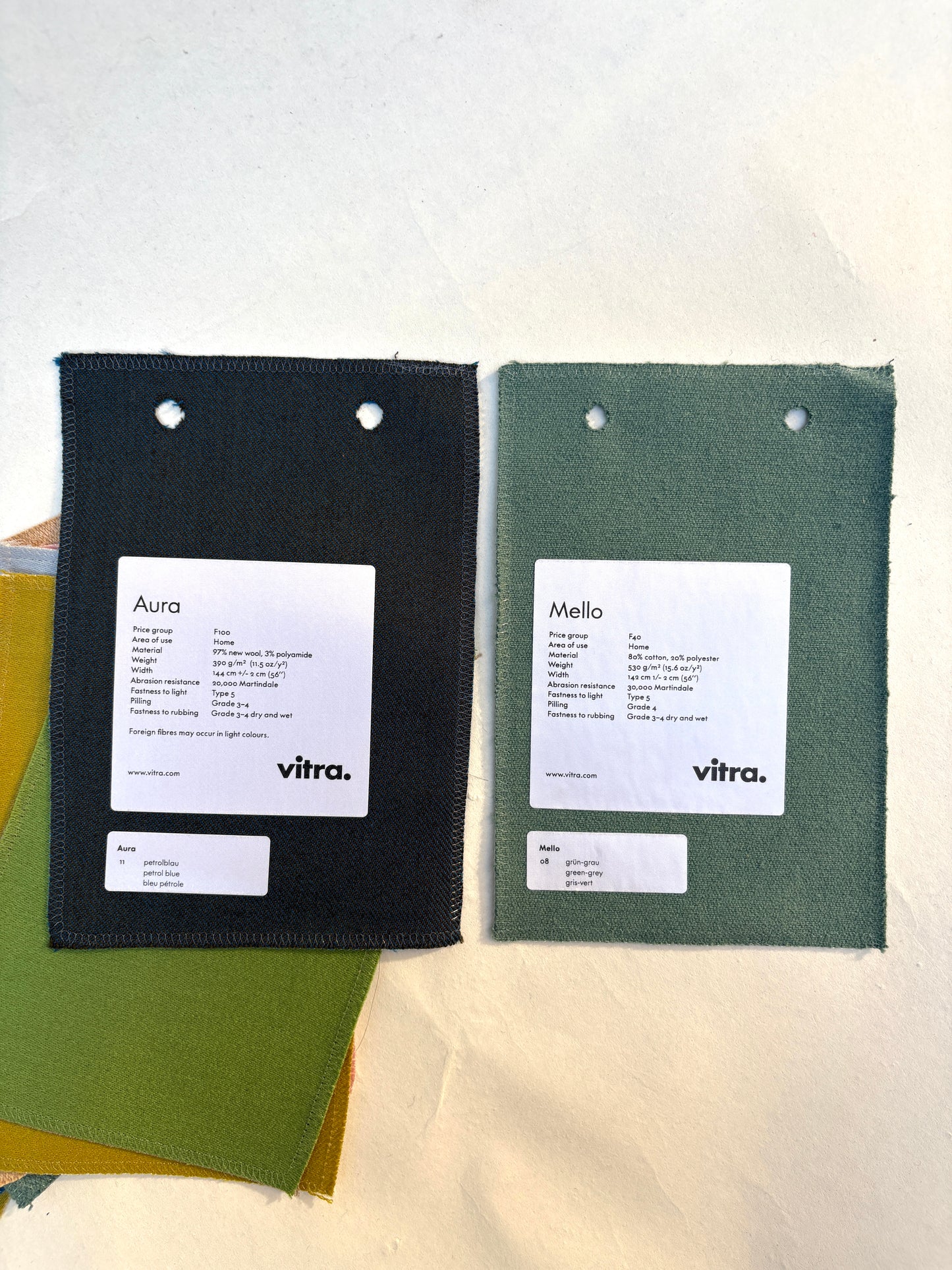 Pastel Garden Mix Colour Fabric Sample Bundle of 14 from Vitra *ONE-OFF*