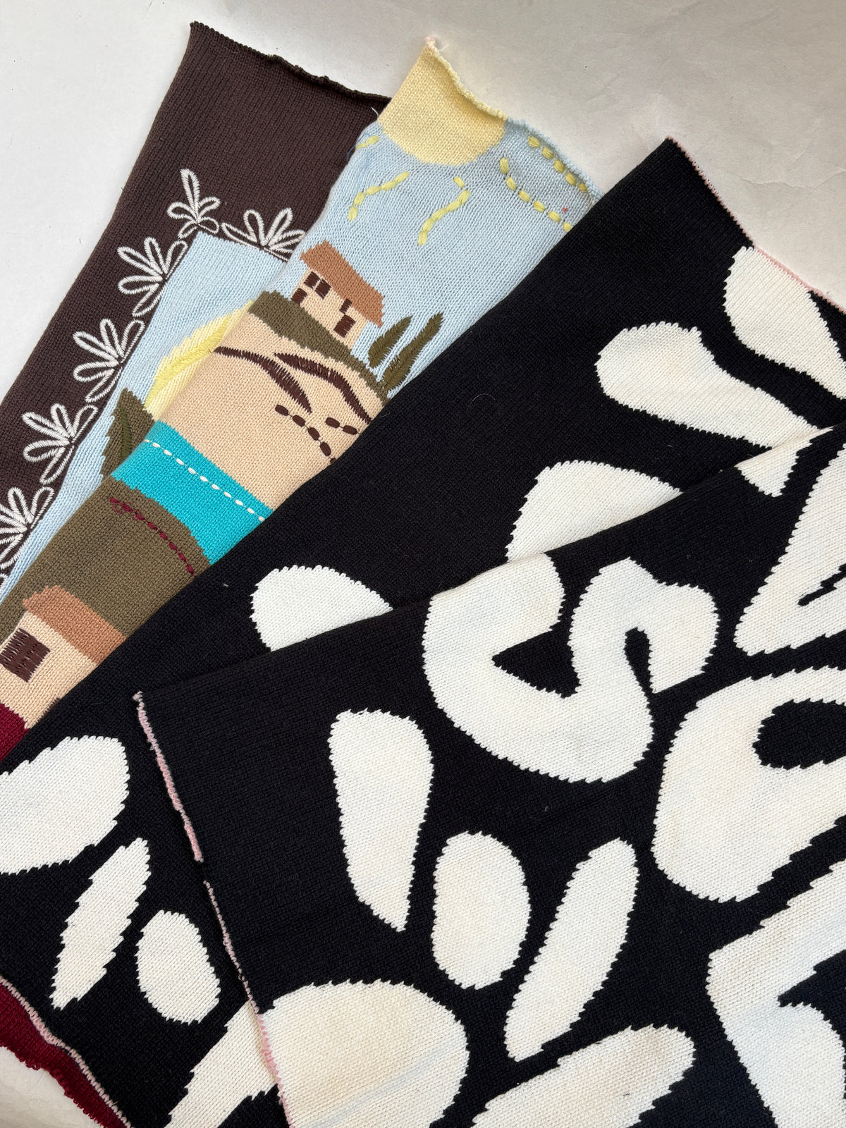 Patterned Knitting Samples Bundle of 4 *ONE-OFF*