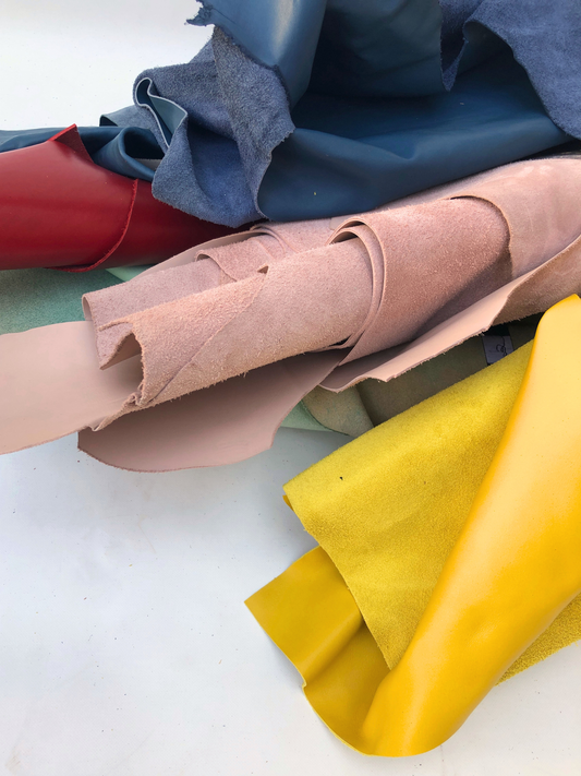 Coloured Mix Genuine Leather from Bill Amberg, Large Pieces
