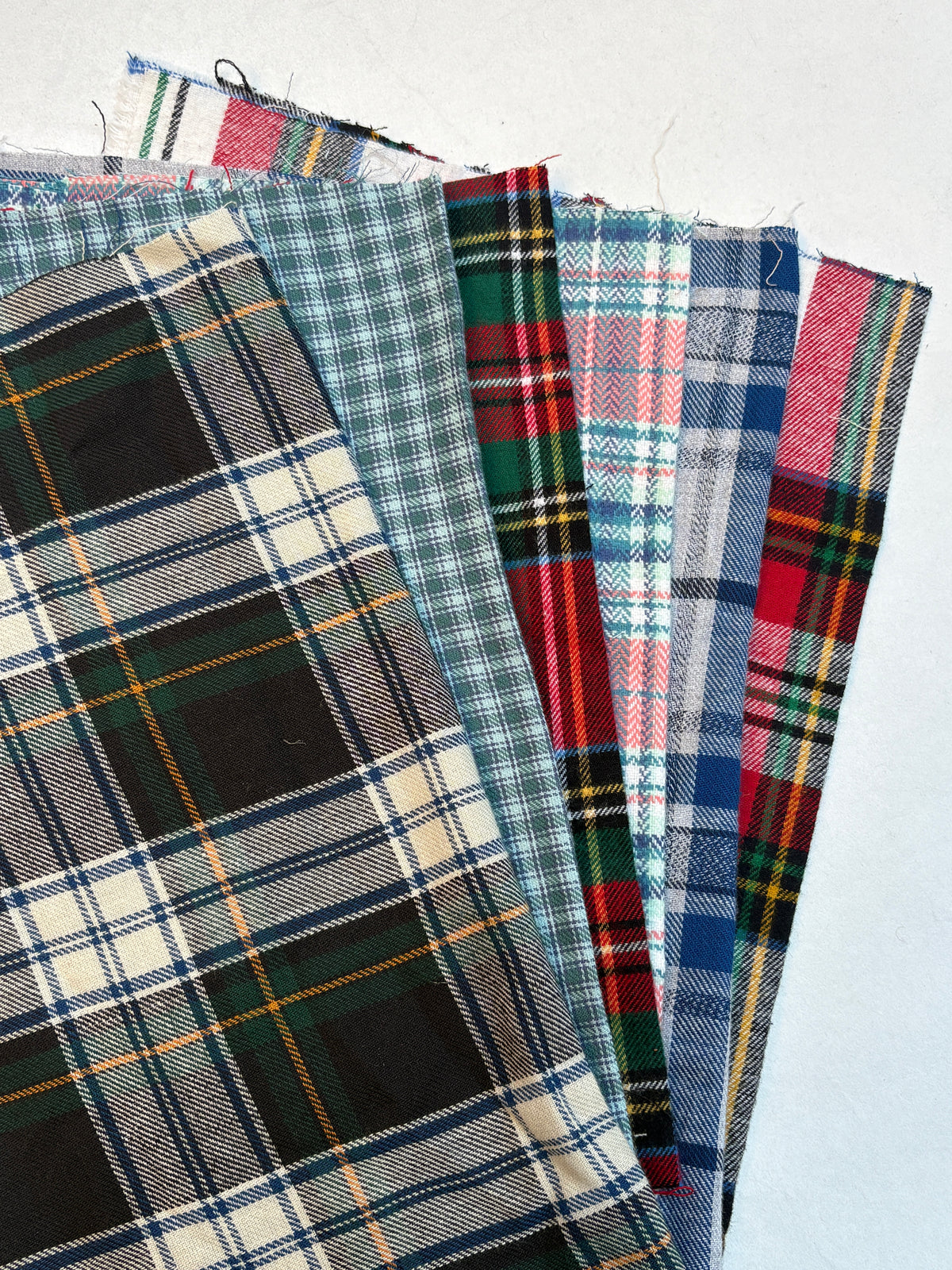Checkered Cotton Fabric Sample from Nobody’s Child Bundle of 6 *ONE-OFF*
