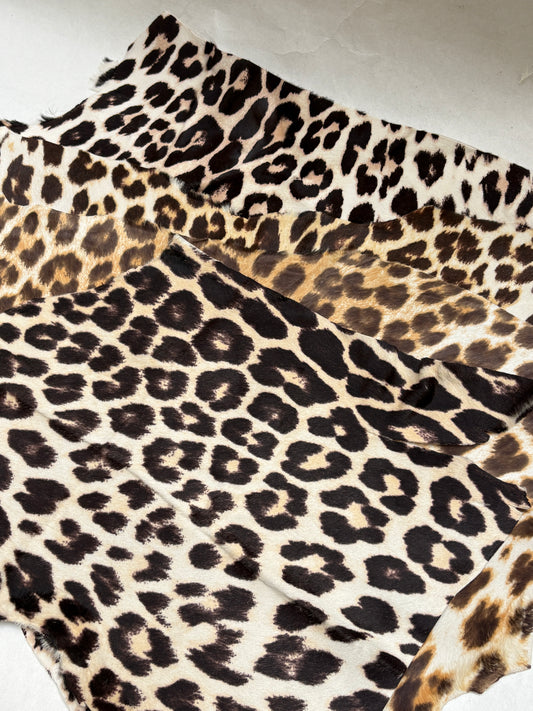 Leopard Print Leather Pieces Bundle of 4 *ONE-OFF*