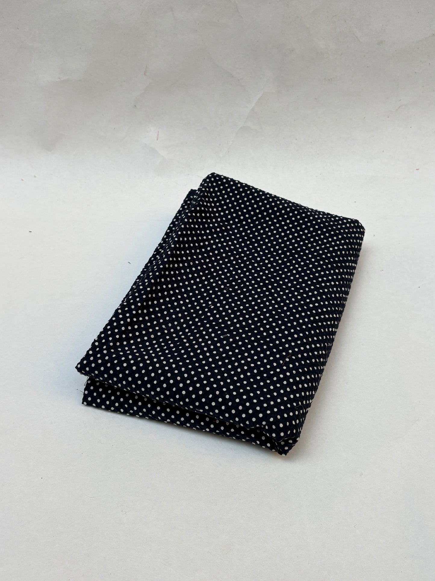 Dotted Pattern Navy 100% Cotton Fabric Piece from End of Roll *ONE-OFF*