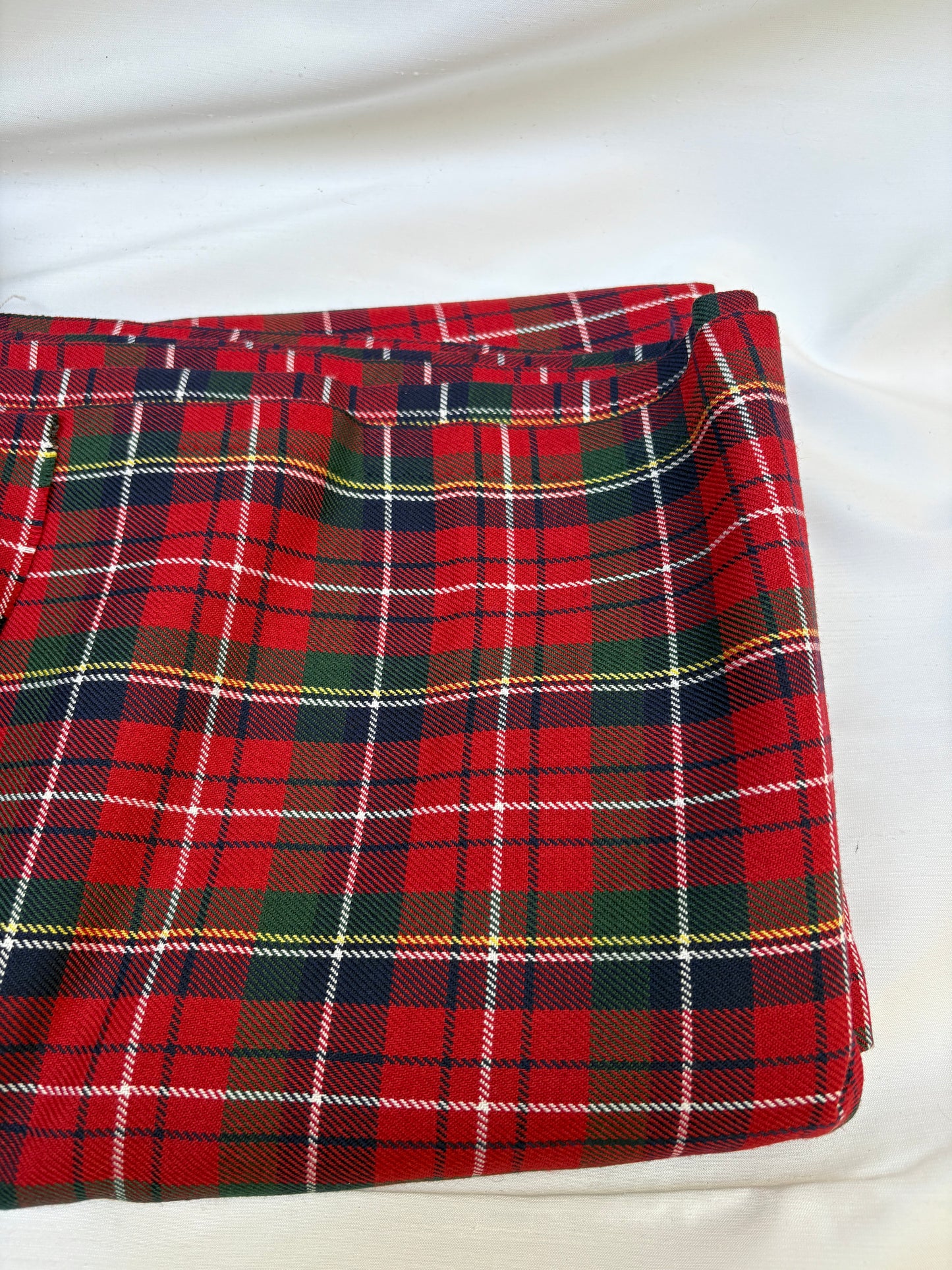 Checked Patterned Woolen Fabric Piece from End of Roll *ONE-OFF*