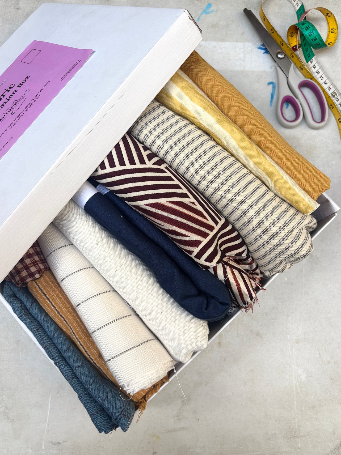 Autumn Down Fabric Inspiration Box – Reclaimed Interior Fabrics