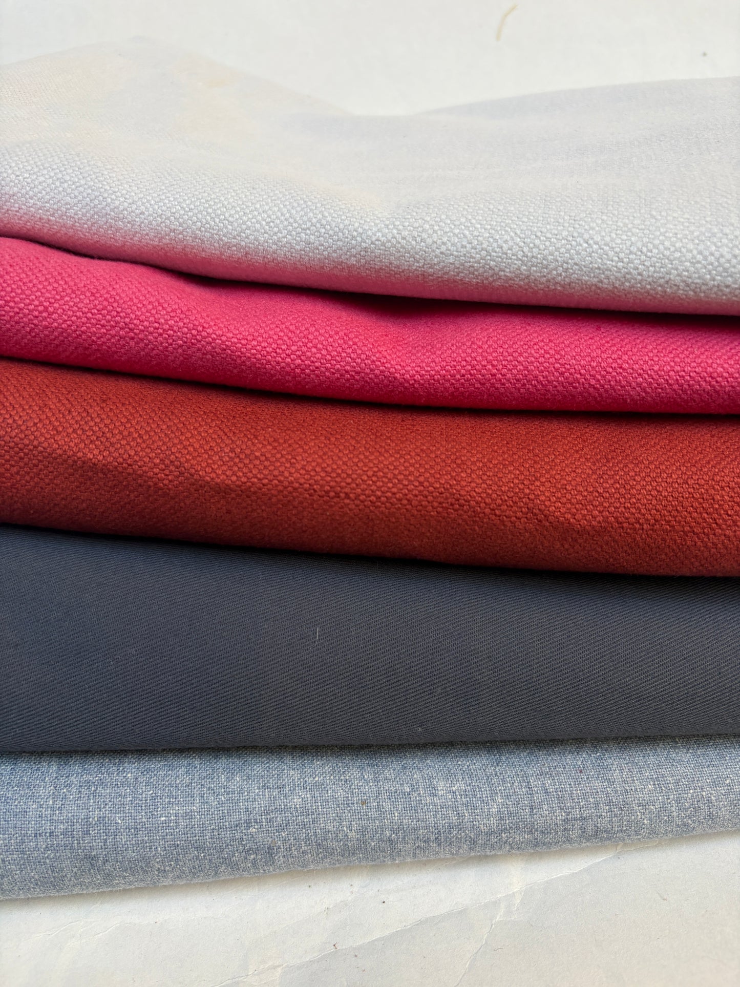 Plain Coloured Fabric, End of Roll, Mixed Bundle