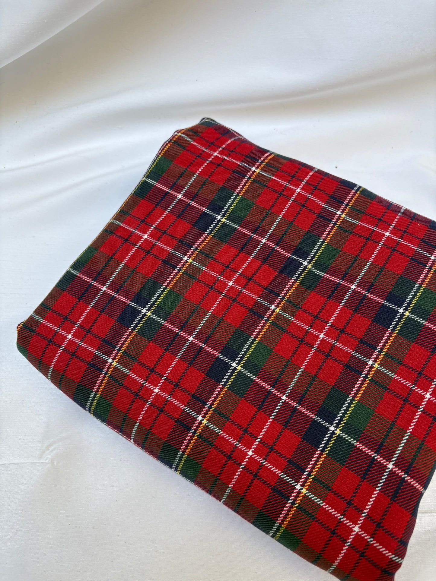 Checked Patterned Woolen Fabric Piece from End of Roll *ONE-OFF*