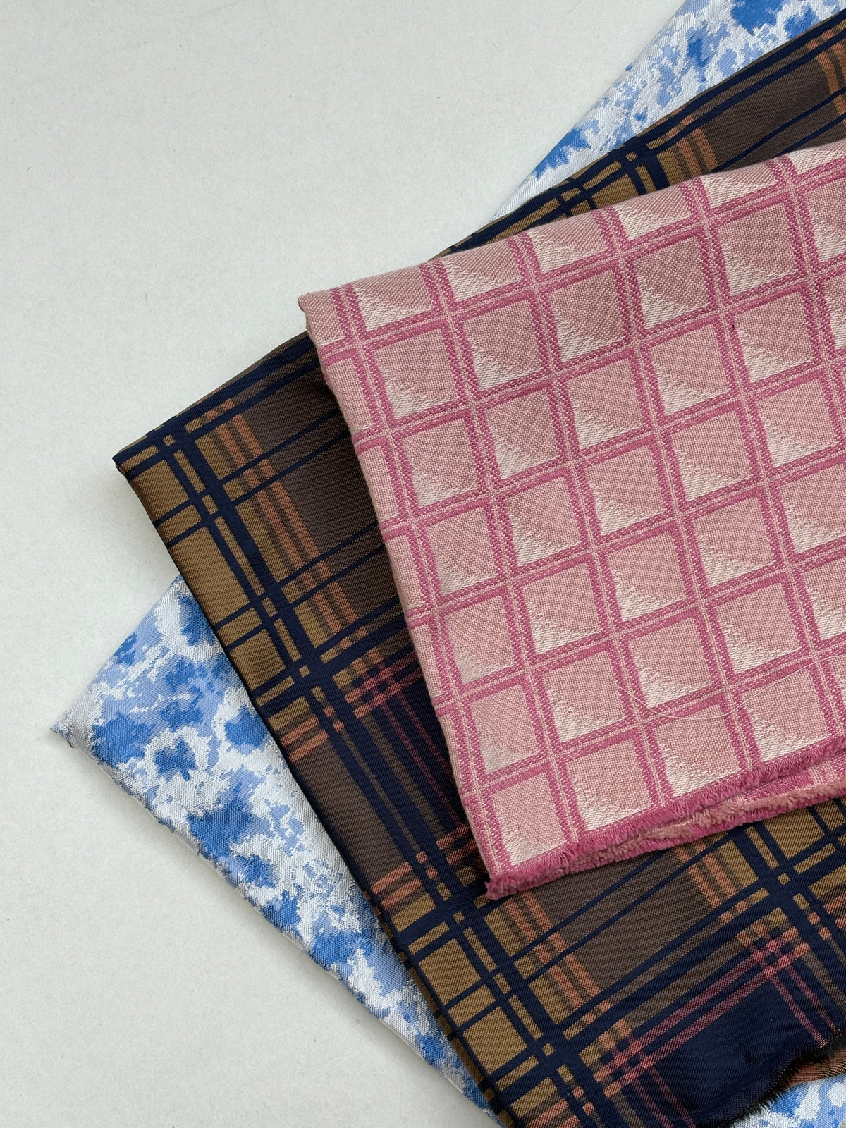 Patterned Silk Fabric Pieces Bundle of 3 from *ONE-OFF*