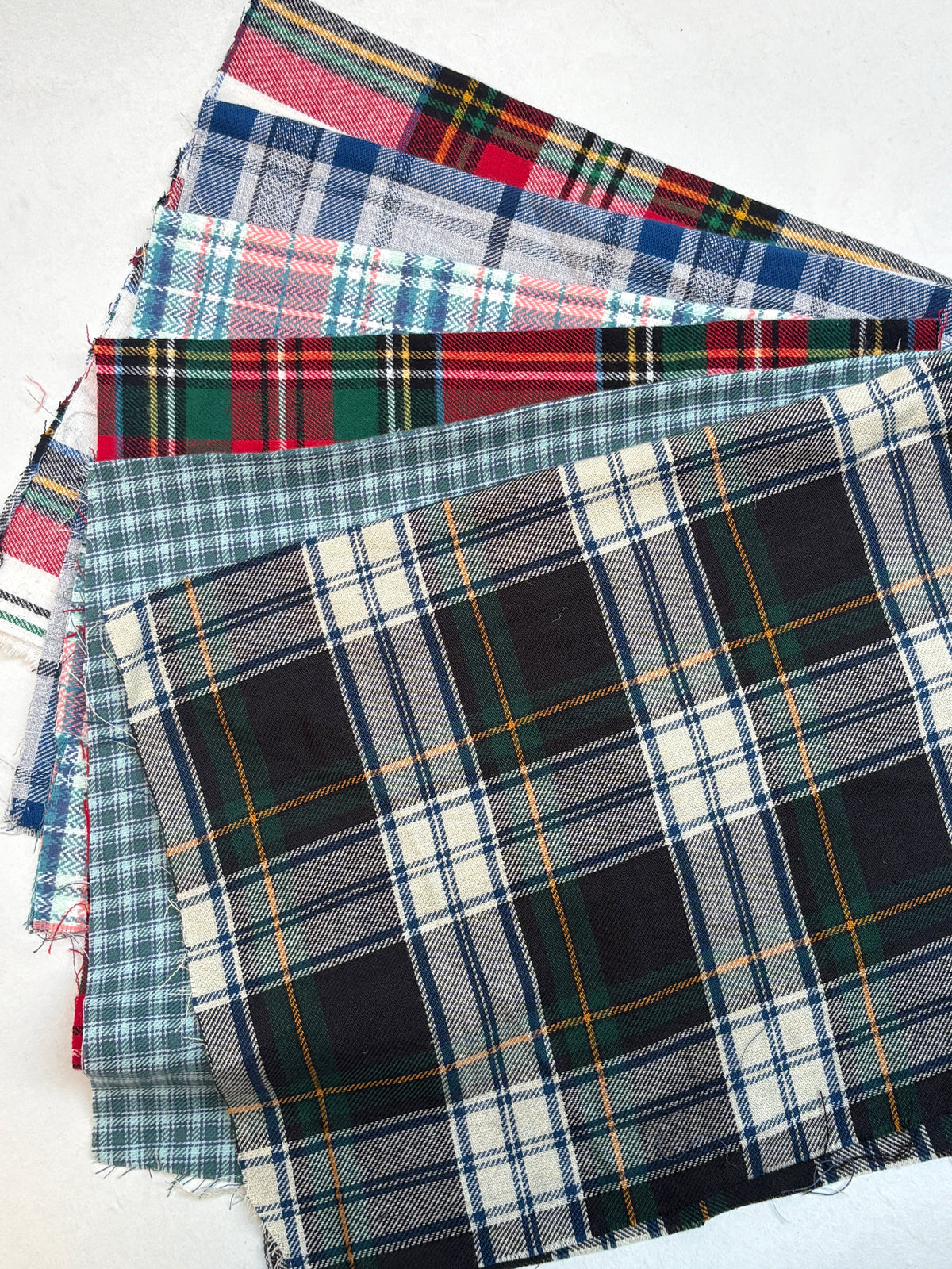 Checkered Cotton Fabric Sample from Nobody’s Child Bundle of 6 *ONE-OFF*