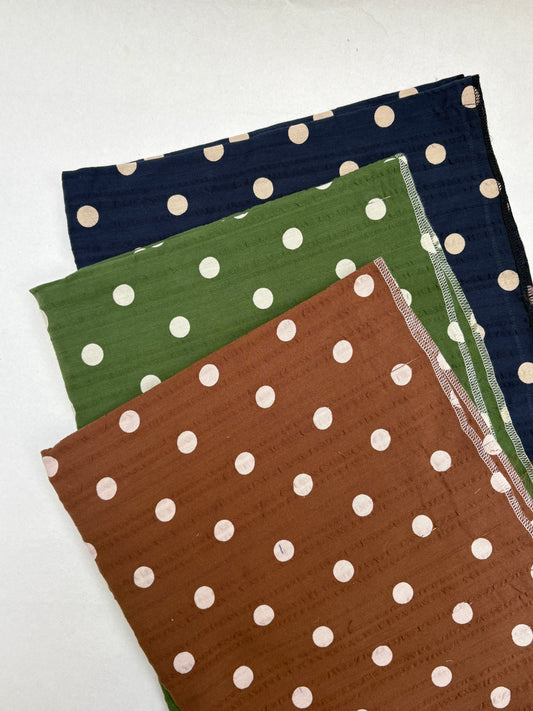 Dot Patterned Cotton Fabric Bundle of 3 from Nobody’s Child *ONE-OFF*