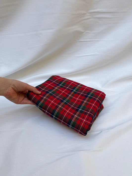 Checked Patterned Woolen Fabric Piece from End of Roll *ONE-OFF*