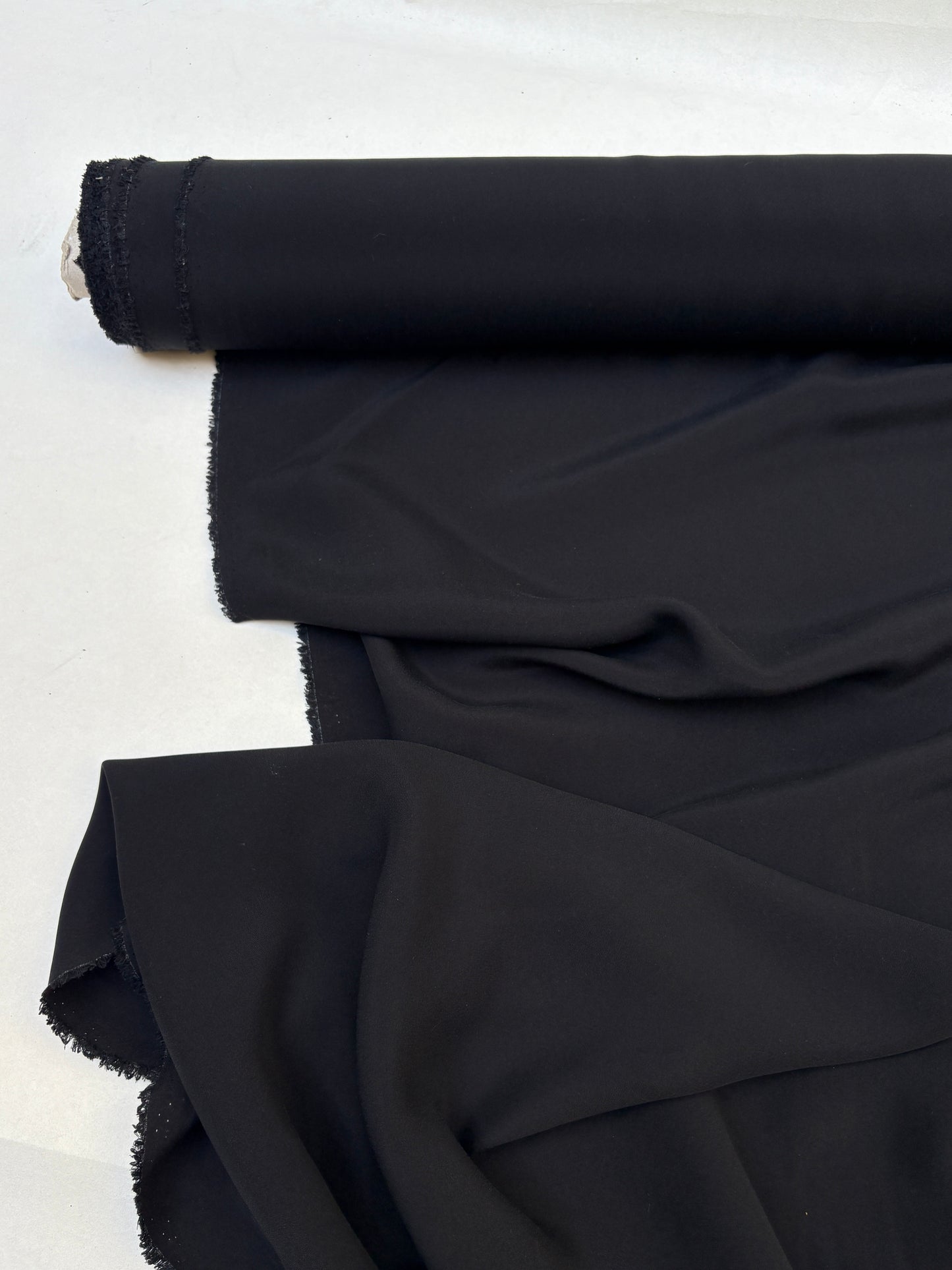 Fabric, Natural Fibre, Lightweight, Black, End of Roll
