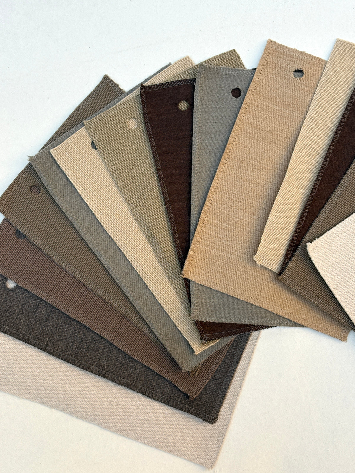Neutral Earth-Tone Fabric Sample Bundle of 14 from Vitra *ONE-OFF*