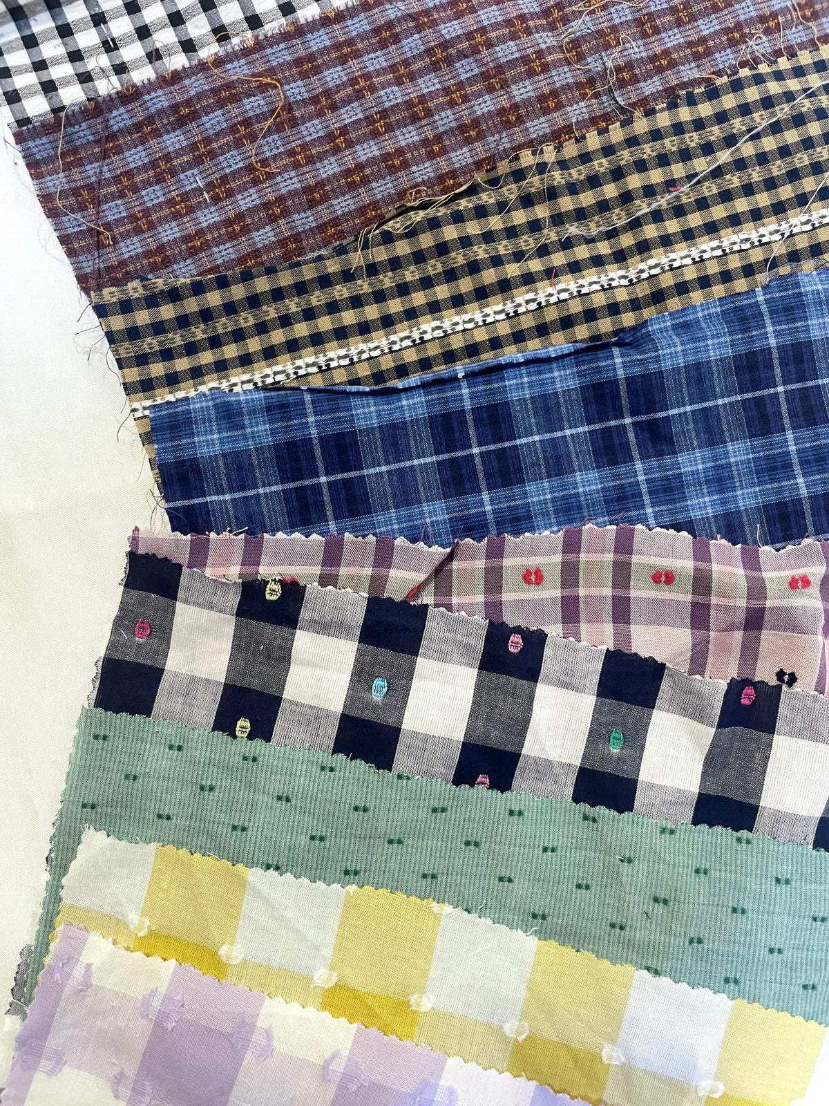 Checkered Cotton Fabric Sample from Nobody’s Child Bundle of 9 *ONE-OFF*