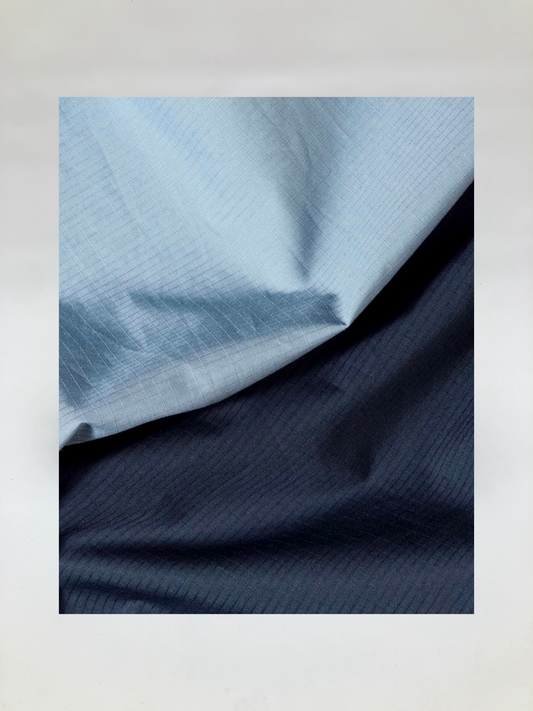 Fabric, British Millerain's Dry Wash BIC Cotton, Black or Light Blue