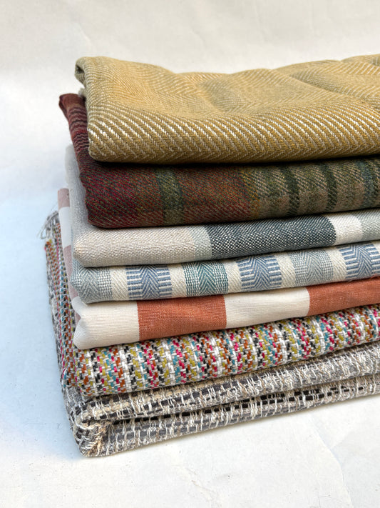 Patterned Fabric, From the Romo Group, End of Roll, Mixed Bundle