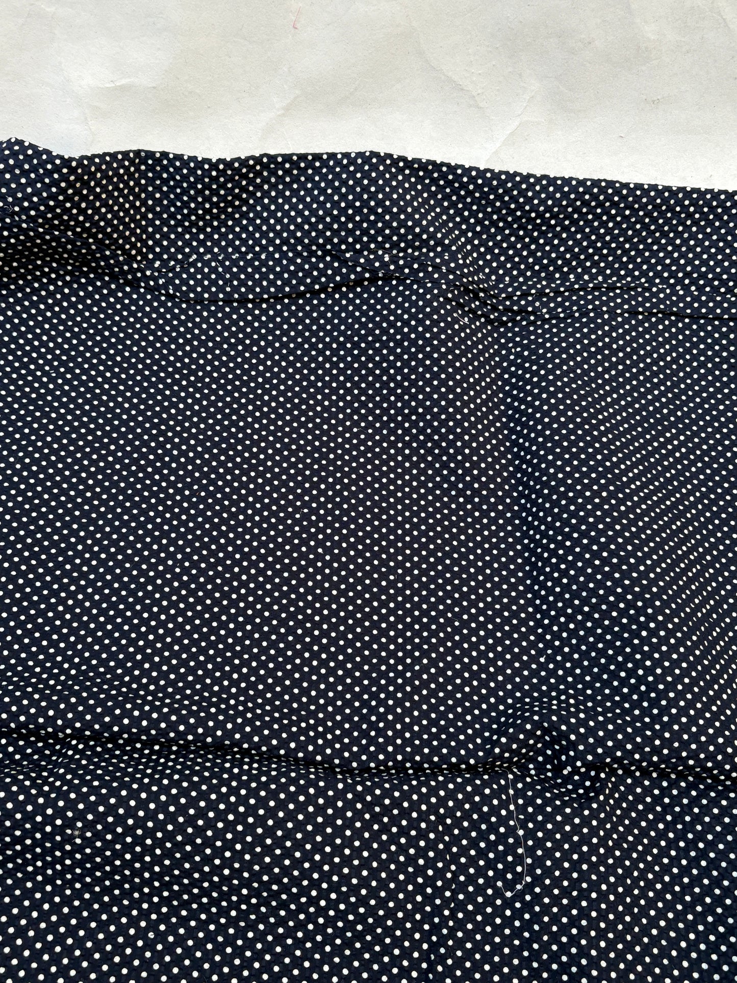 Dotted Pattern Navy 100% Cotton Fabric Piece from End of Roll *ONE-OFF*