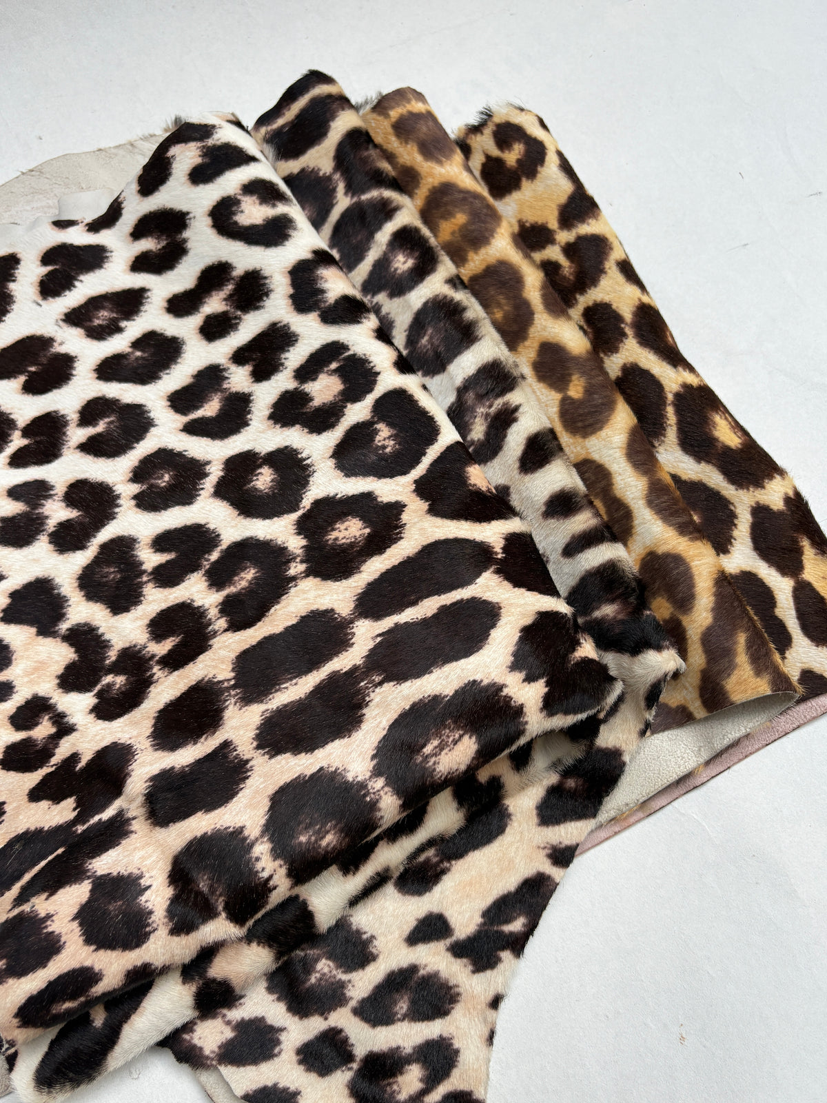 Leopard Print Leather Pieces Bundle of 4 *ONE-OFF*