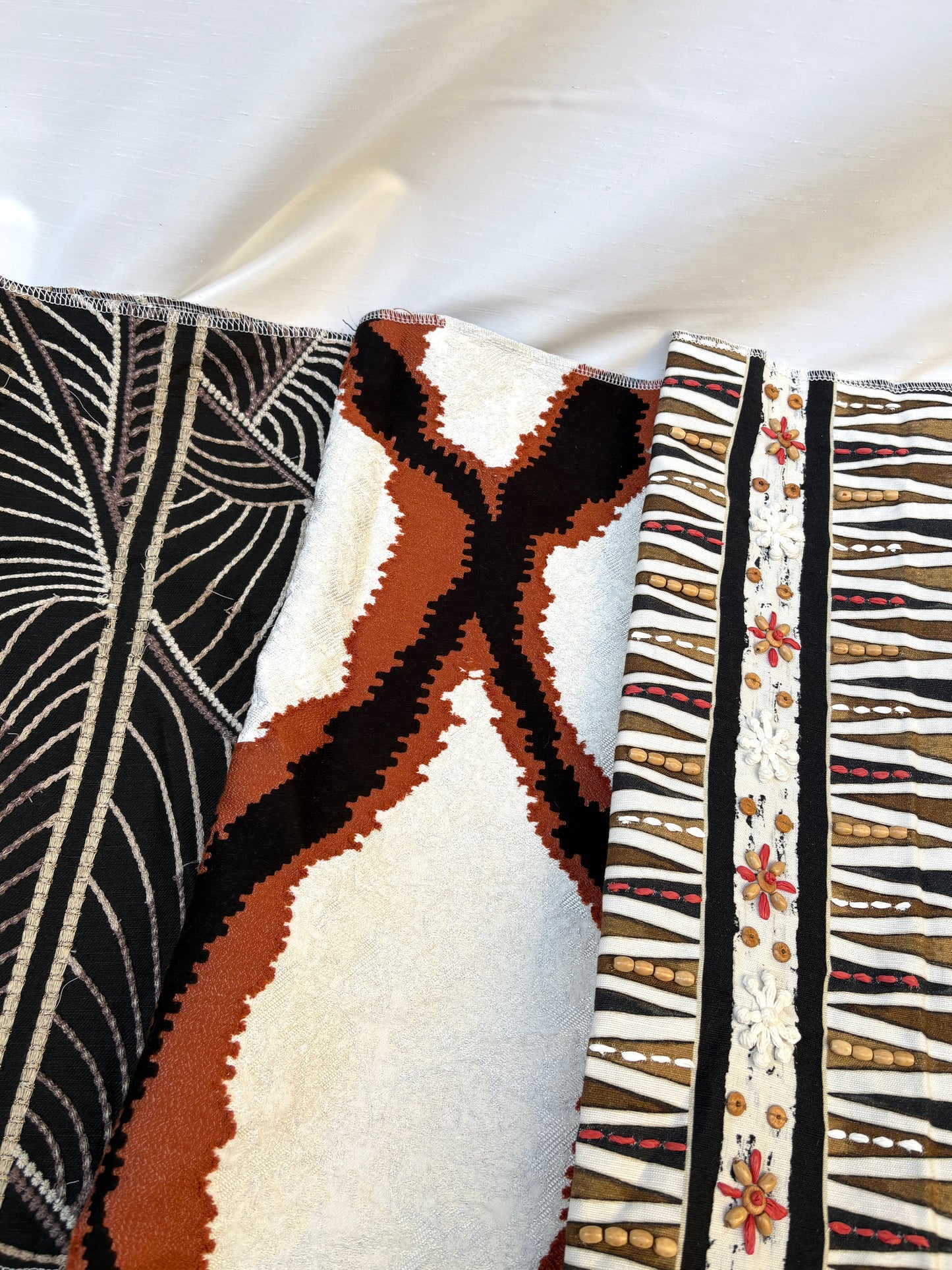 Embroidered + Patterned Fabric Bundle of Three *ONE-OFF*