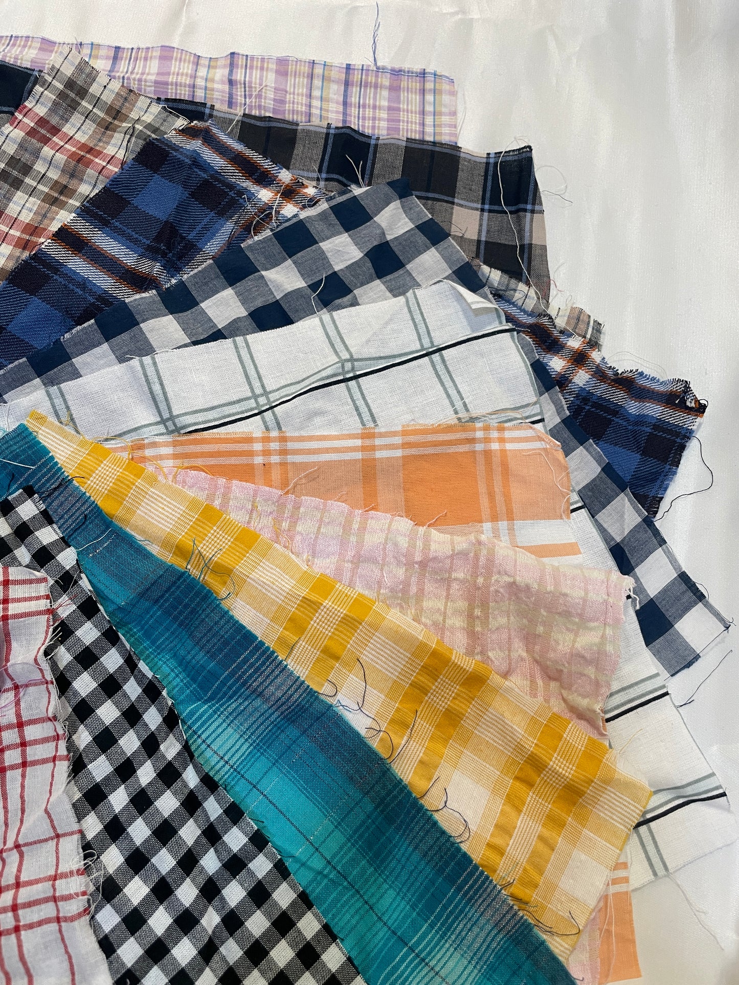 Checkered Cotton Fabric Sample from Nobody’s Child Bundle of 12 *ONE-OFF*