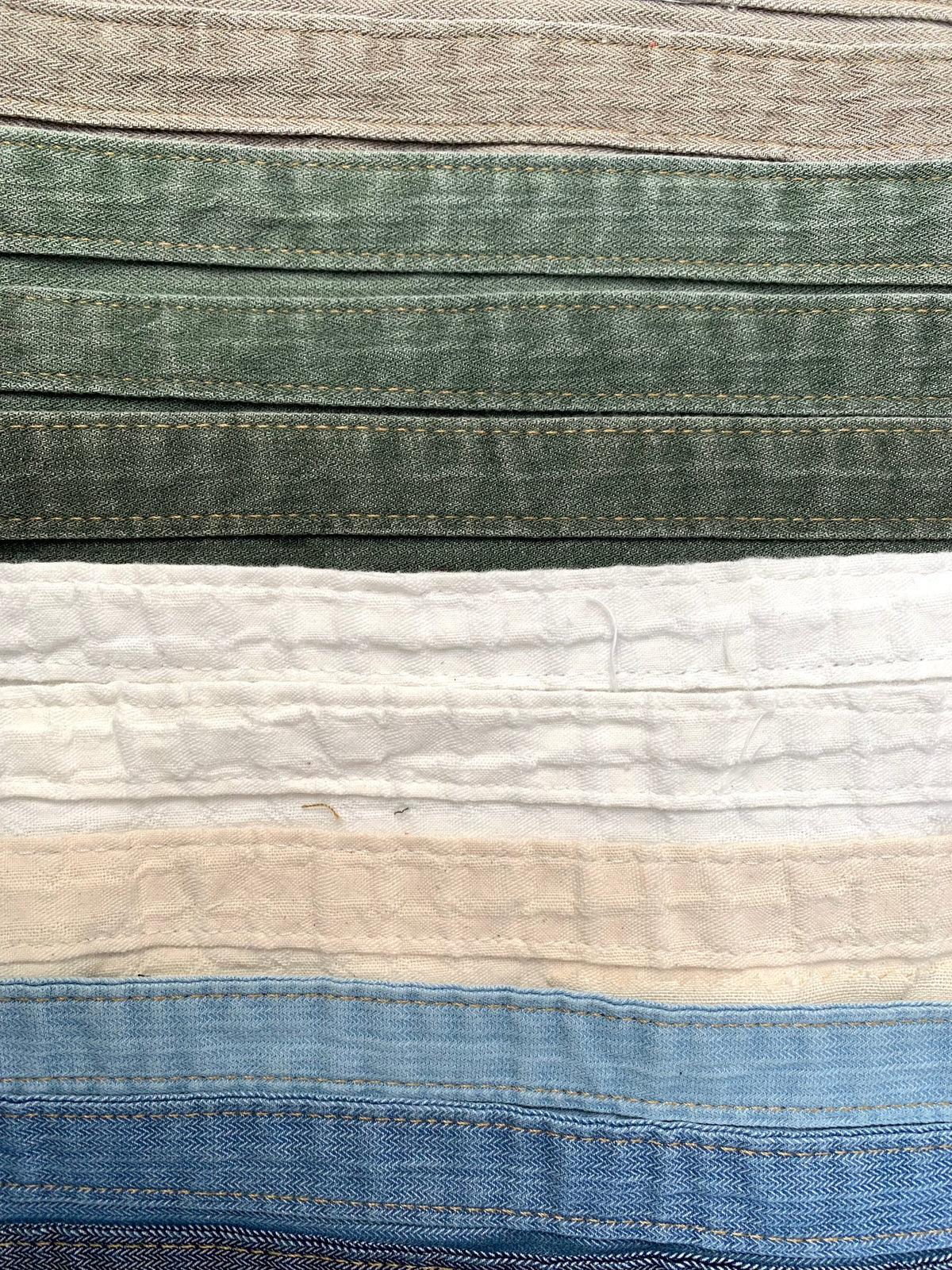 Denim Fabric Sample Panels Bundle of 4 *ONE-OFF*