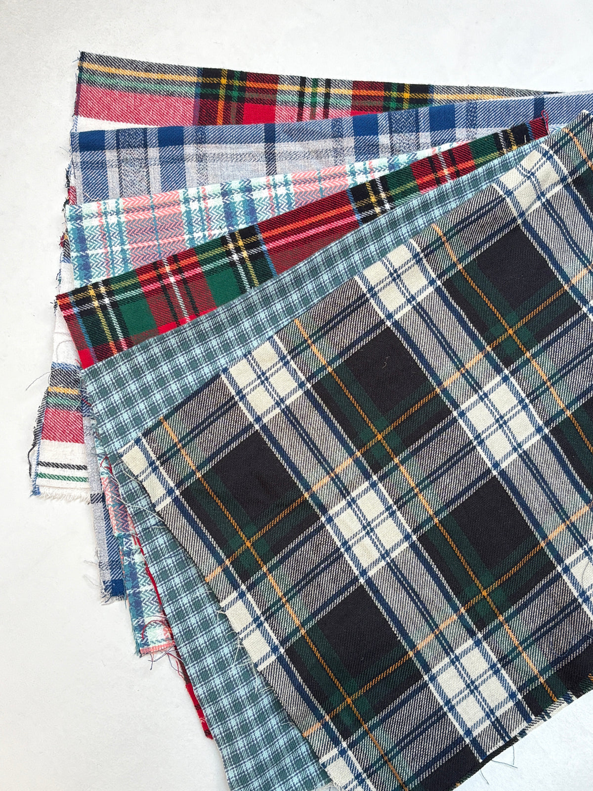 Checkered Cotton Fabric Sample from Nobody’s Child Bundle of 6 *ONE-OFF*