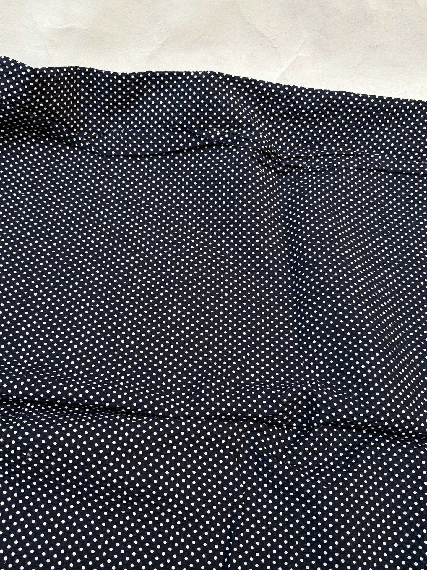 Dotted Pattern Navy 100% Cotton Fabric Piece from End of Roll *ONE-OFF*
