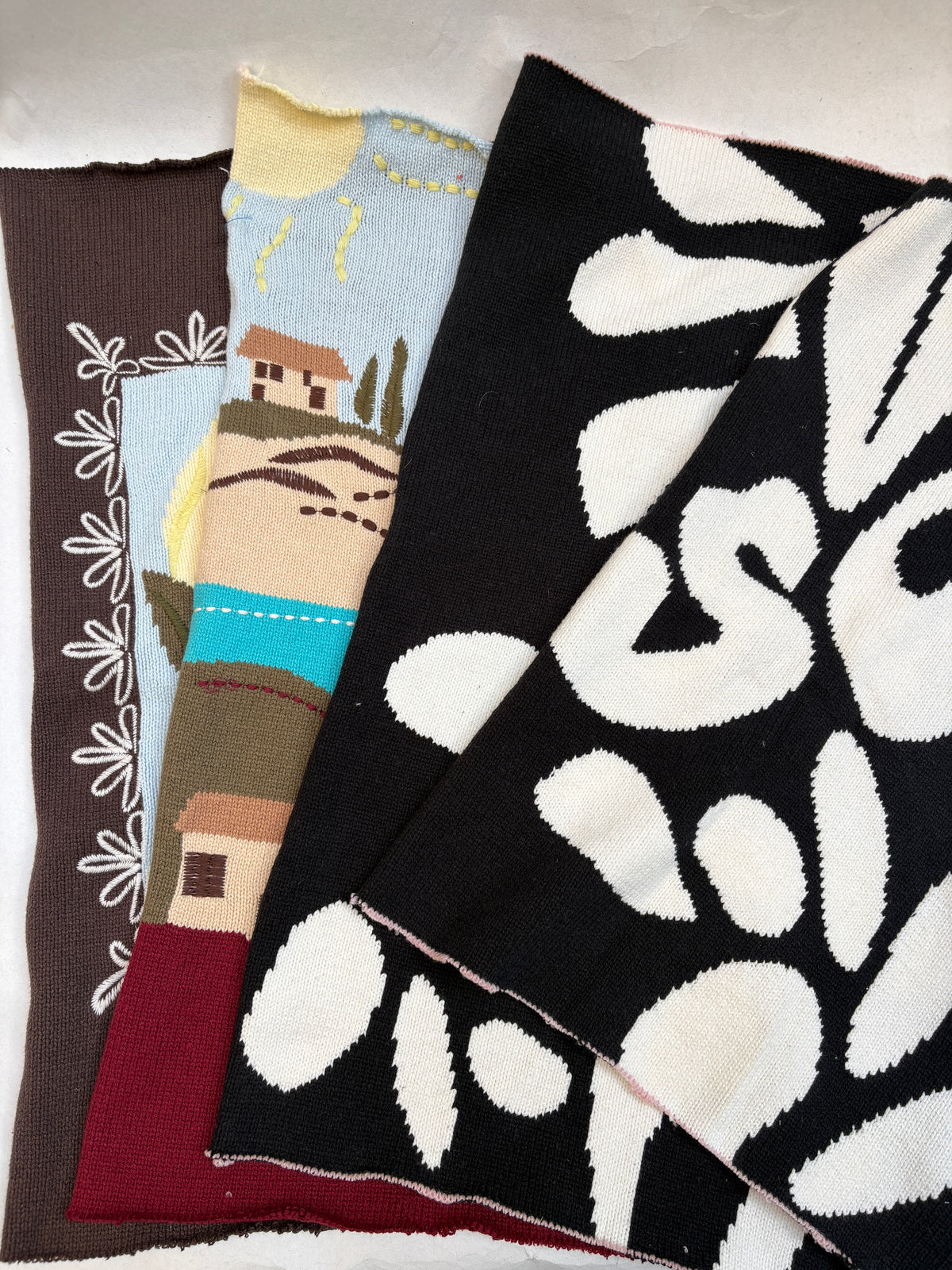 Patterned Knitting Samples Bundle of 4 *ONE-OFF*