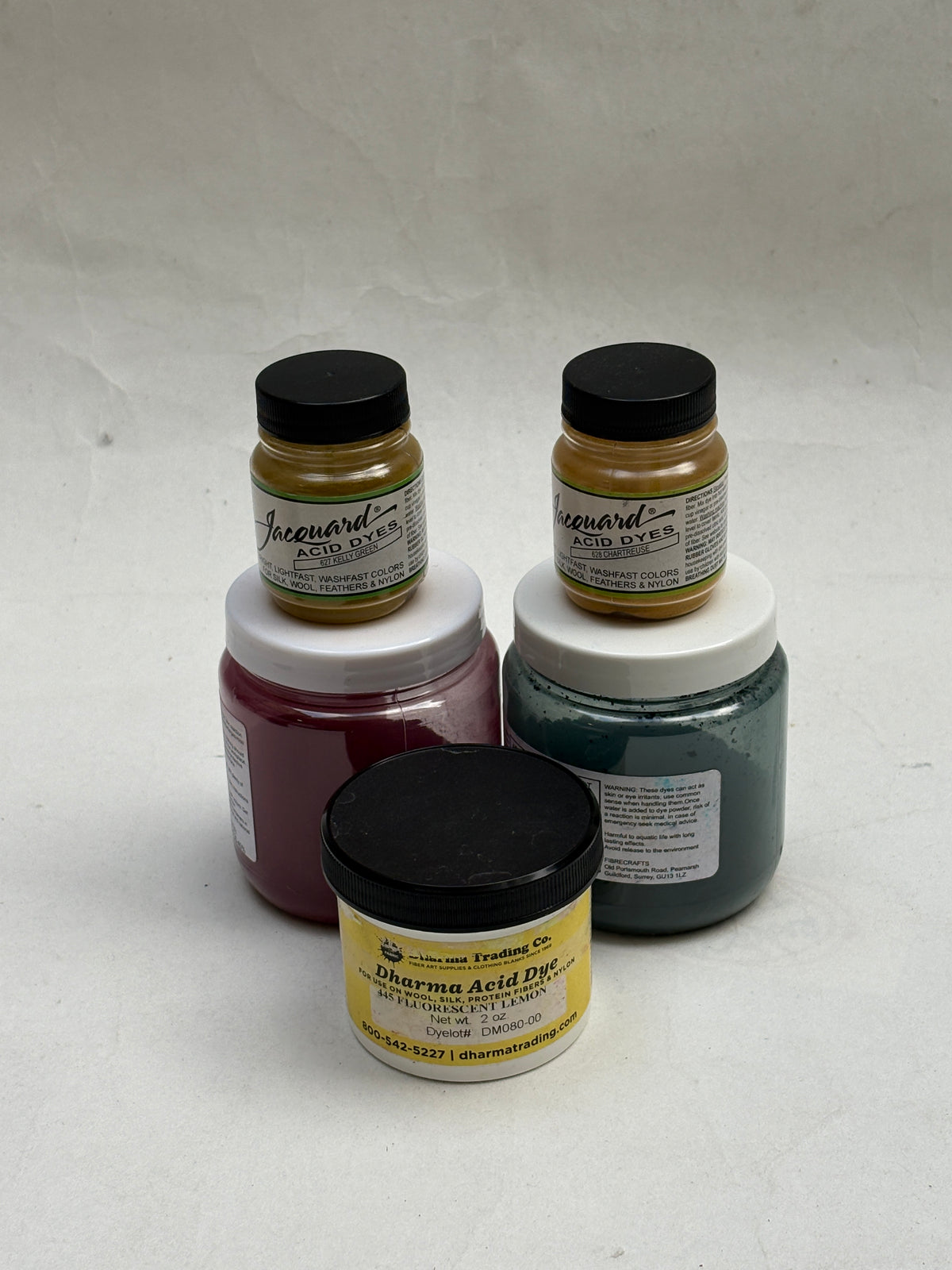 Jacquard Acid Dyes – Assorted Colours | Yarn & Textile Dyeing | Mixed Jar Bundle