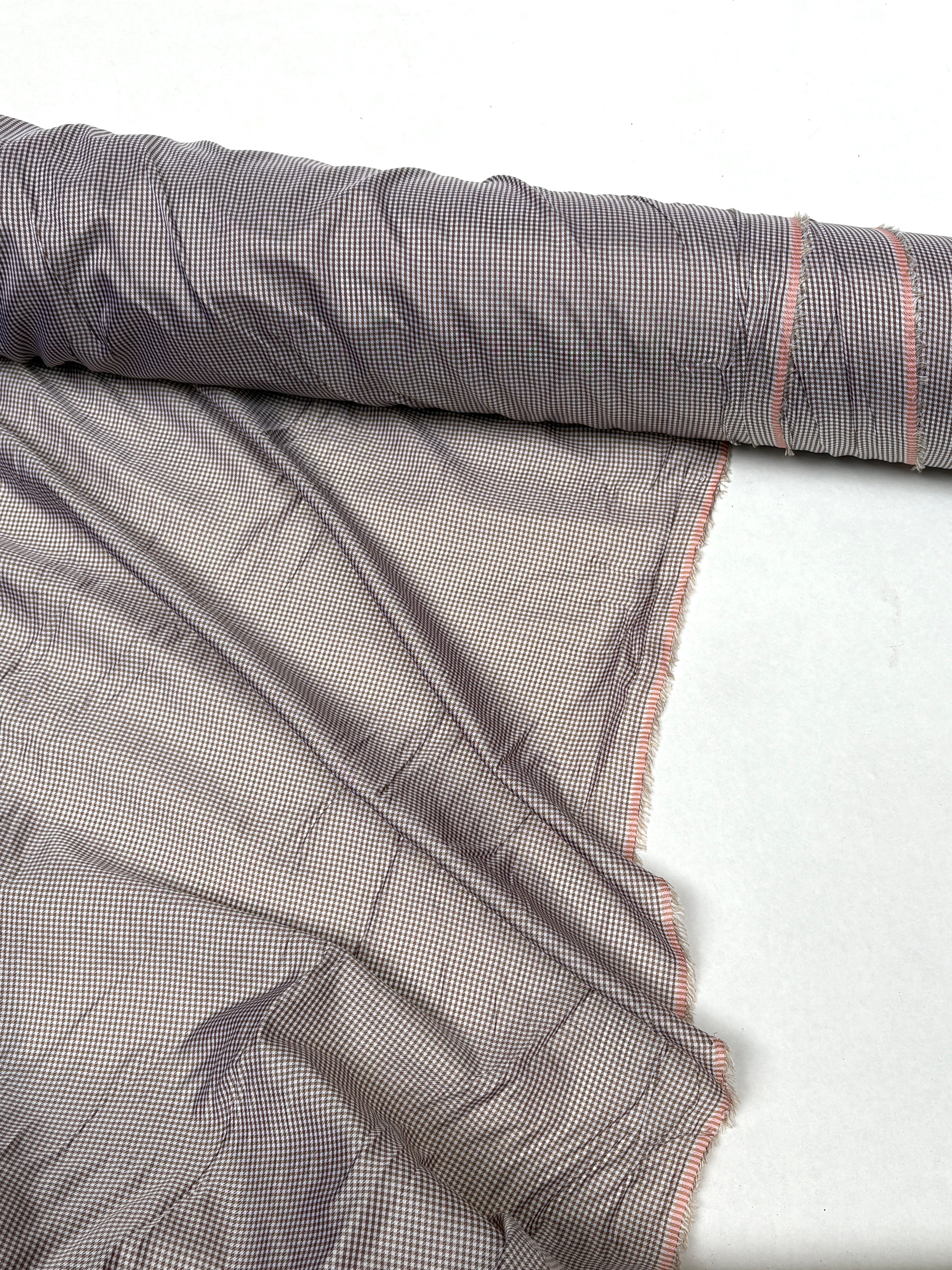 Lining Fabric, Checked Pattern, Lightweight, End of Roll – Renee Materials