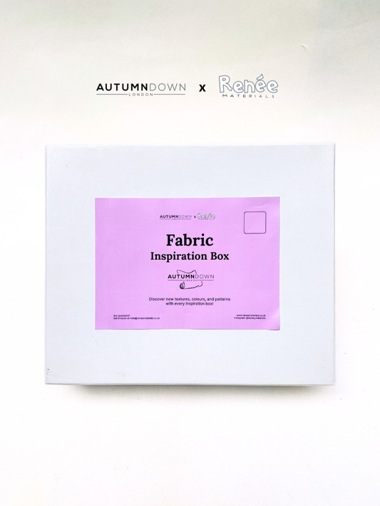 Fabric Inspiration Box packaging displayed on a white background.