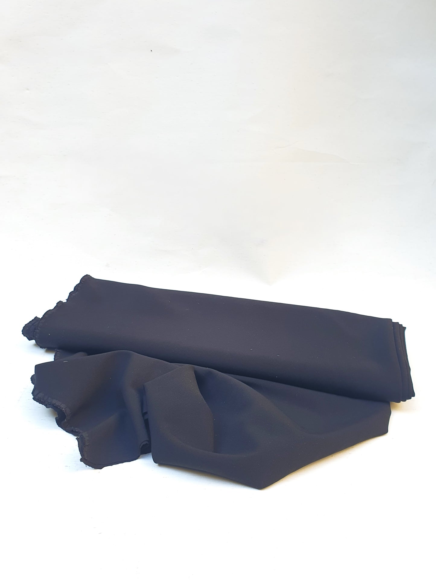 Fabric, Medium Weight, Stretch Crepe, Black/Mushroom