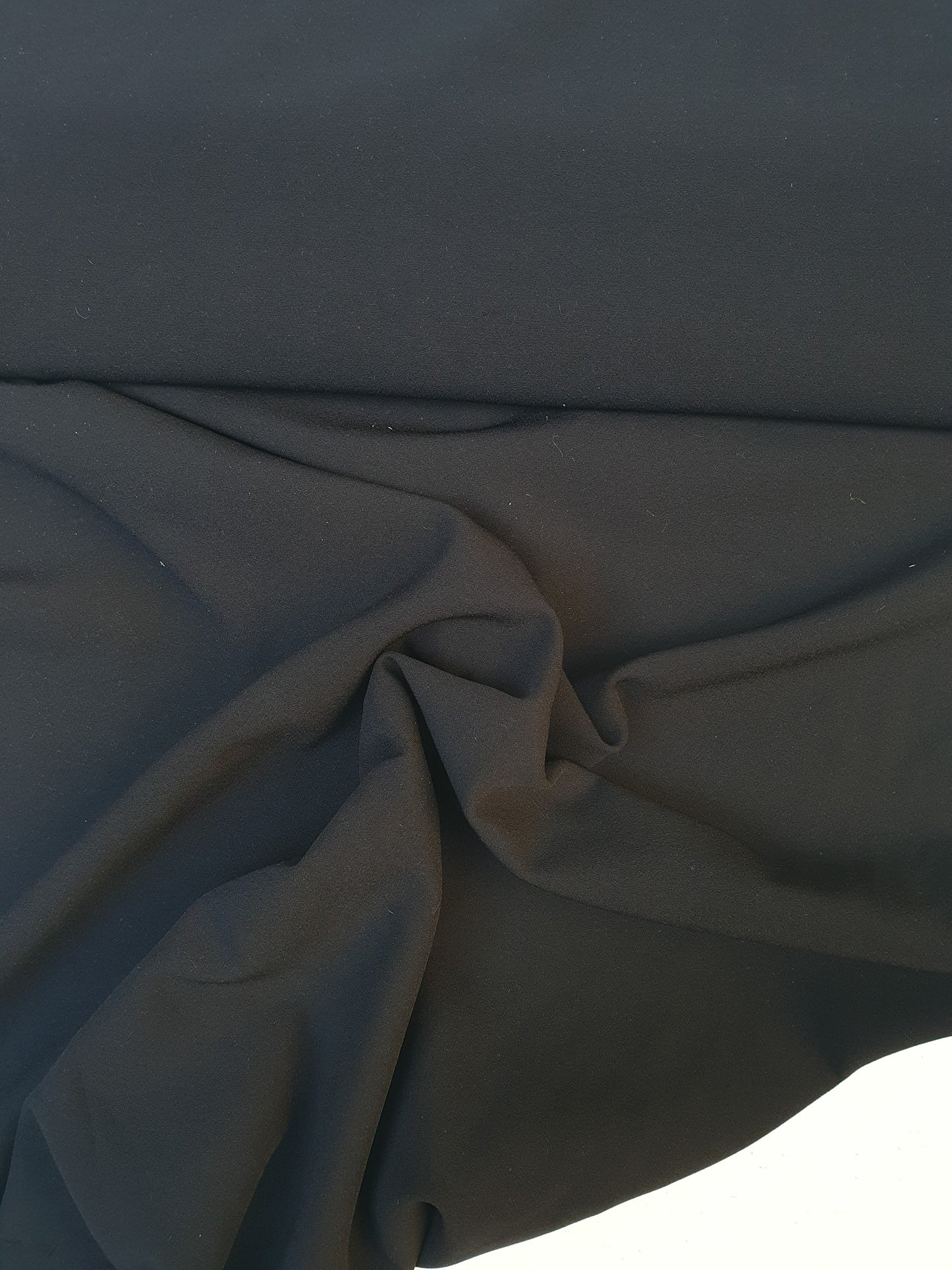 Fabric, Medium Weight, Stretch Crepe, Black/Mushroom