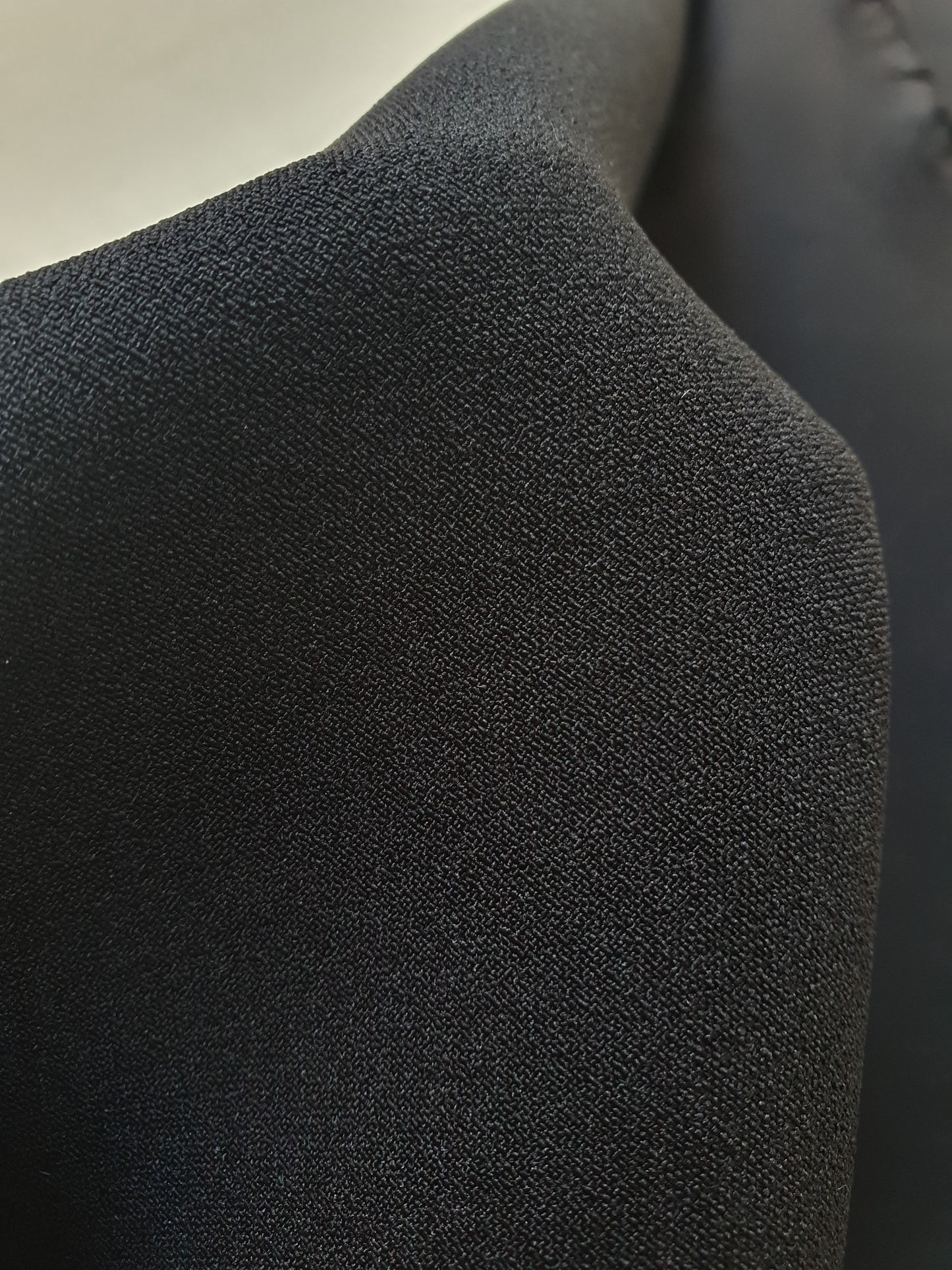 Fabric, Medium Weight, Stretch Crepe, Black/Mushroom