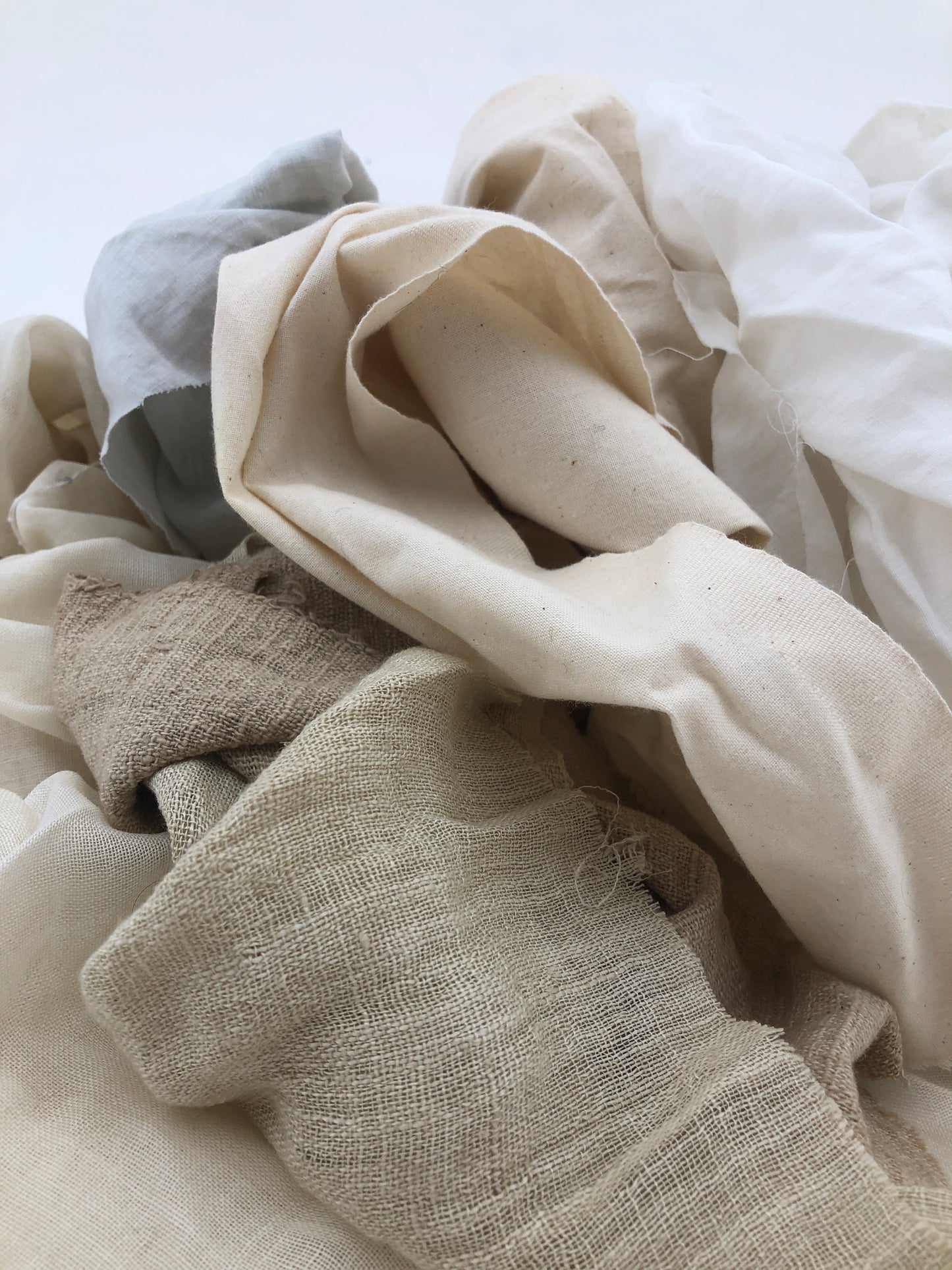 White Natural Fibre Fabric, Mixed Bundle