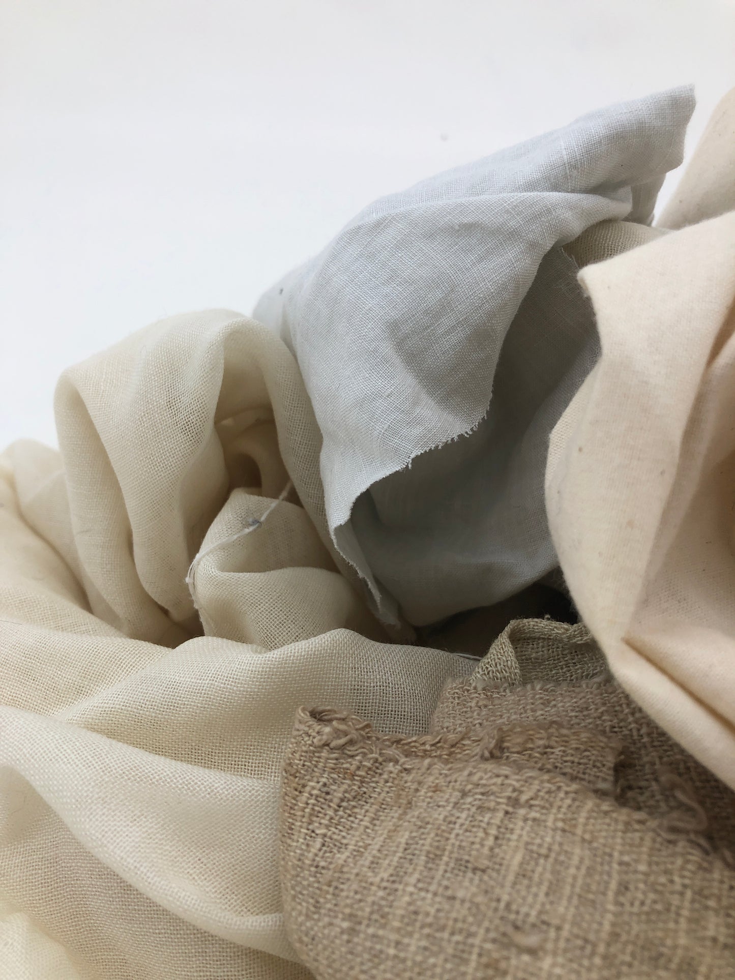 White Natural Fibre Fabric, Mixed Bundle
