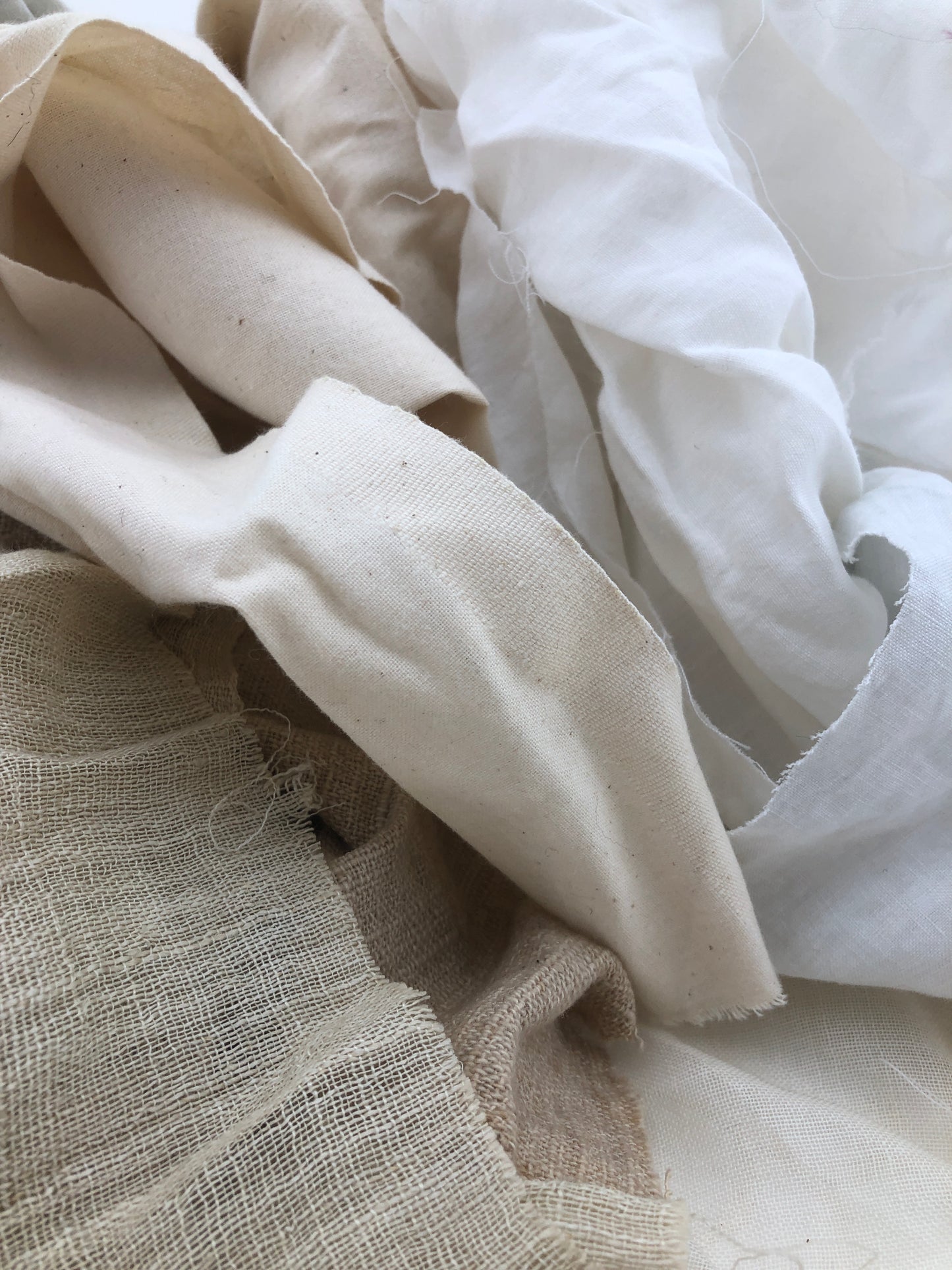White Natural Fibre Fabric, Mixed Bundle