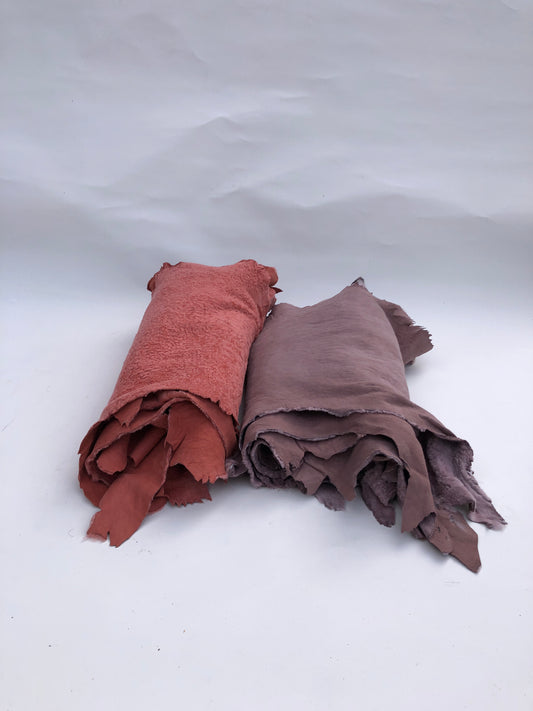 Leather, Lambskin, Lilac or Coral, Whole Skins