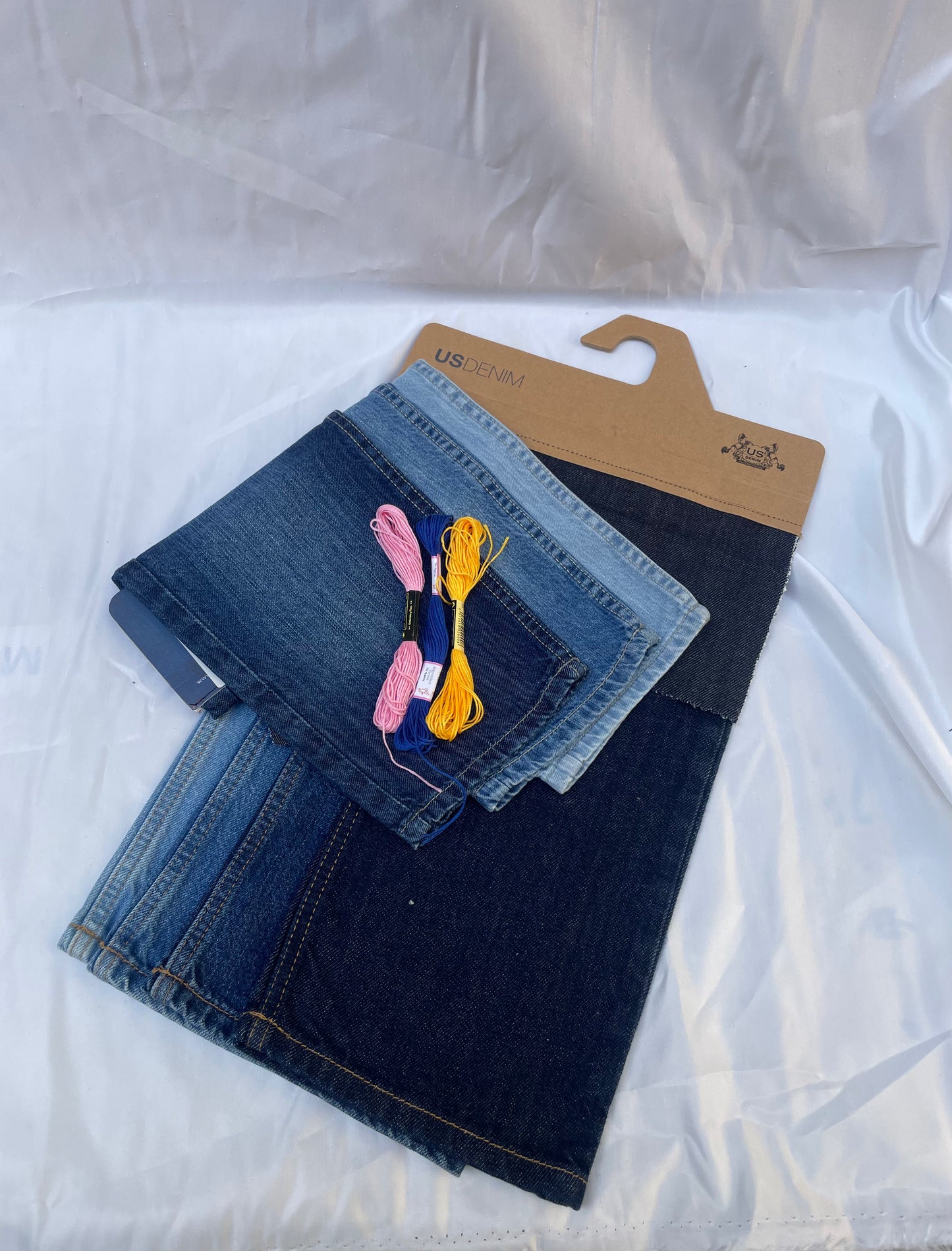 Visible Mending Repair Bundle, Denim + 3x Embroidery Floss *ONE-OFF*