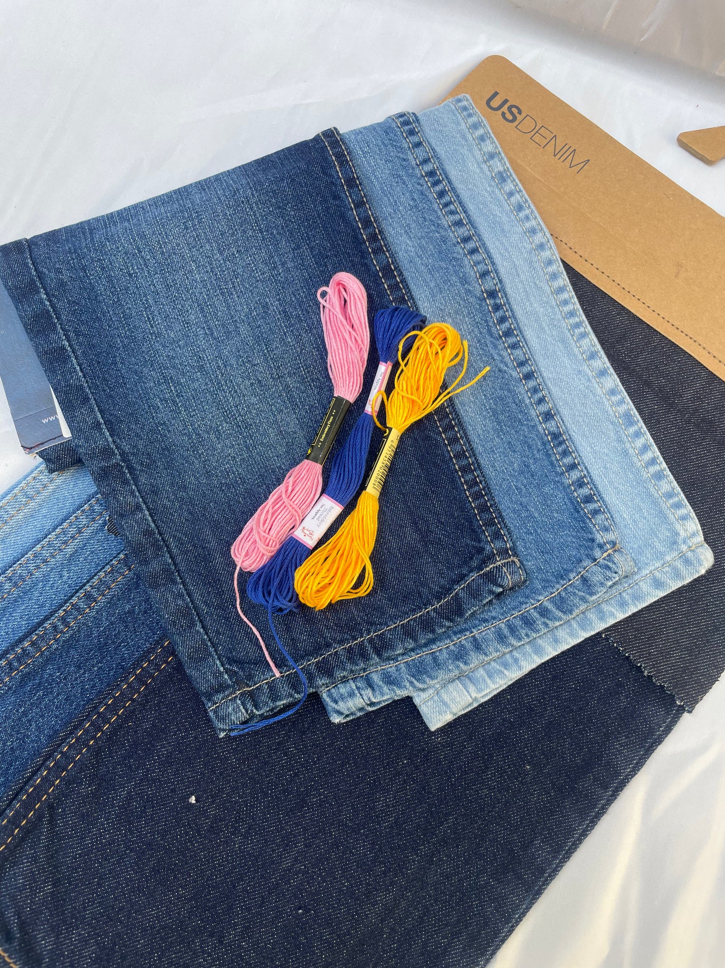Visible Mending Repair Bundle, Denim + 3x Embroidery Floss *ONE-OFF*