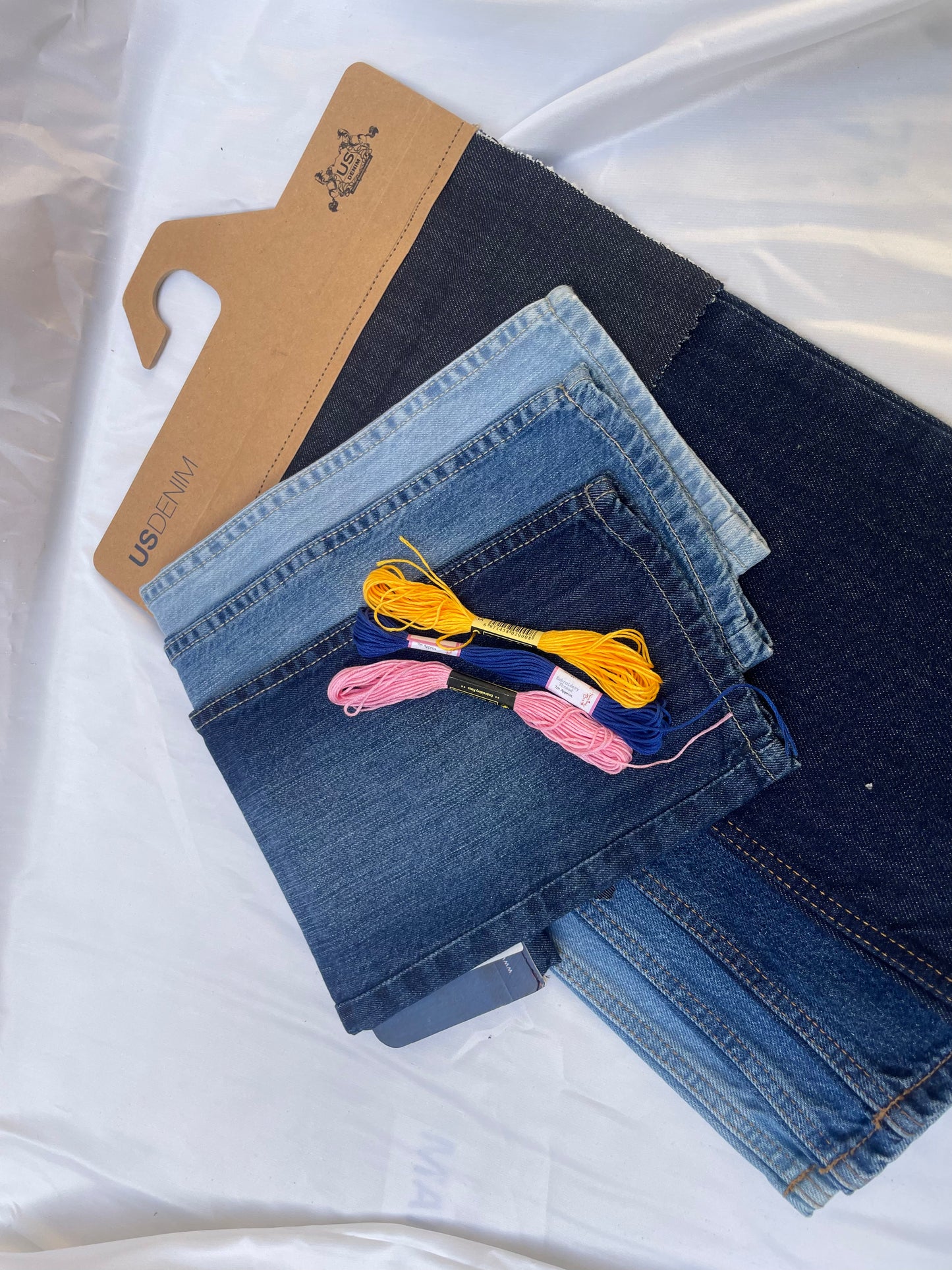 Visible Mending Repair Bundle, Denim + 3x Embroidery Floss *ONE-OFF*