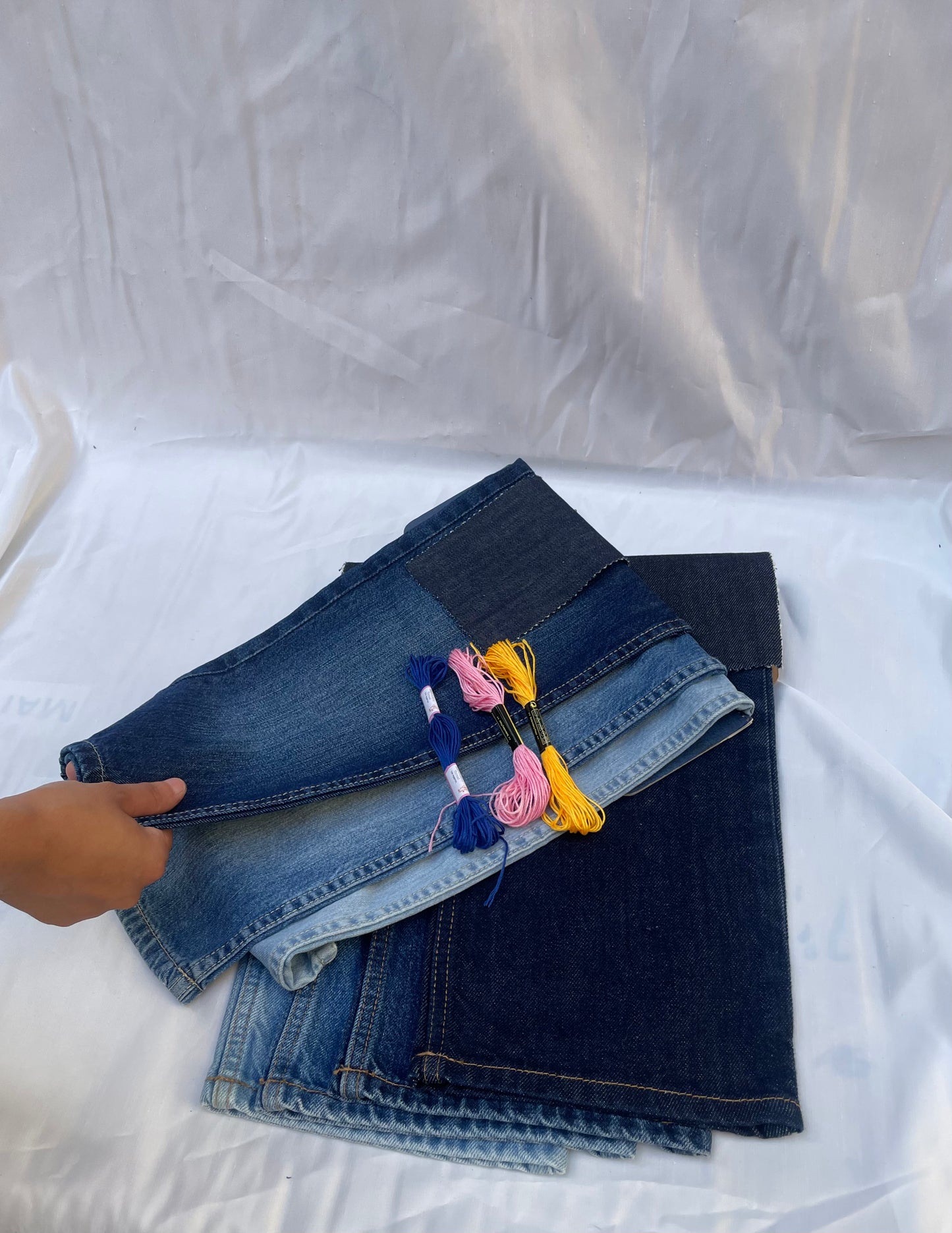 Visible Mending Repair Bundle, Denim + 3x Embroidery Floss *ONE-OFF*