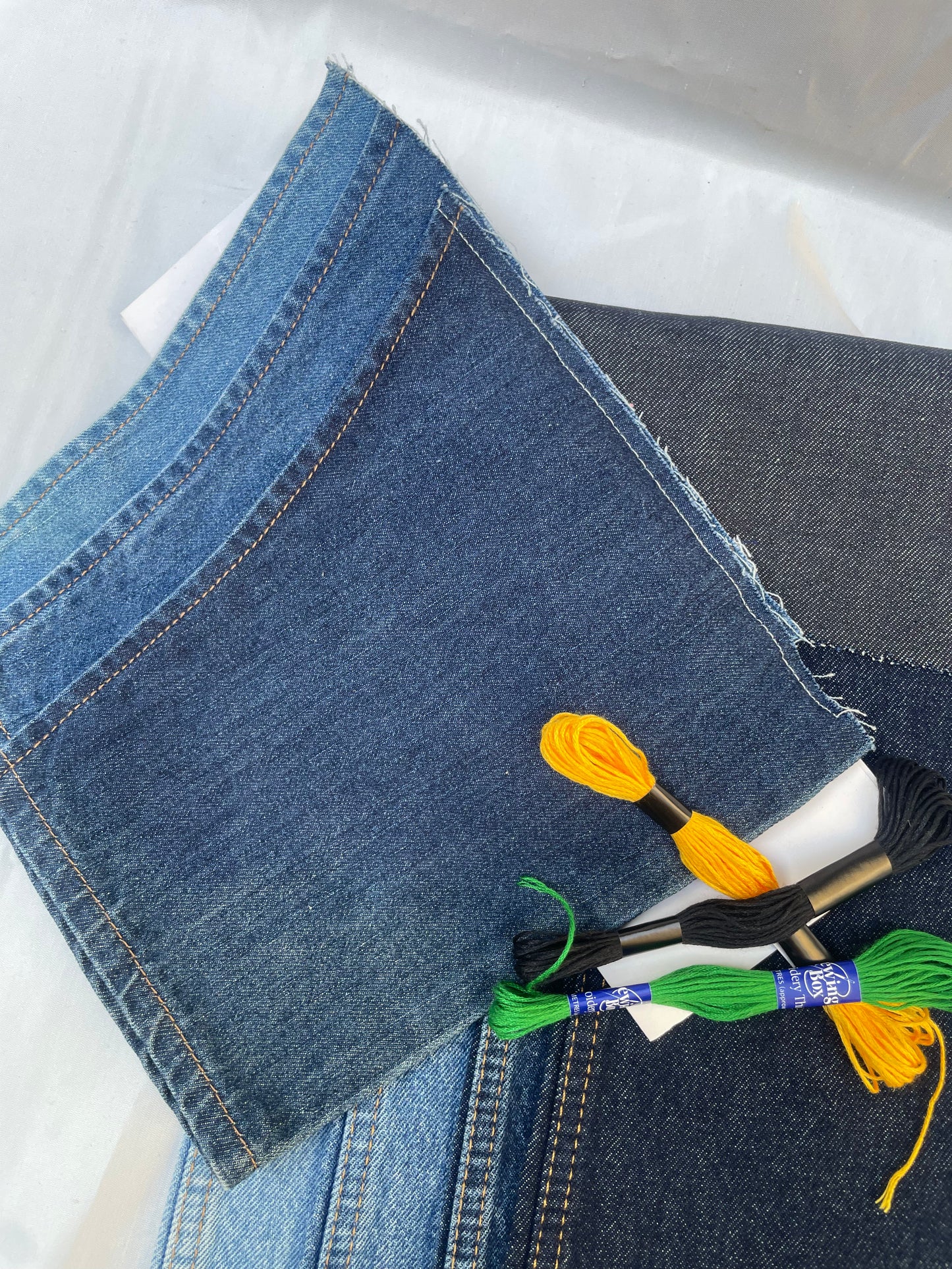 Visible Mending Repair Bundle, Denim + 3x Embroidery Floss *ONE-OFF*