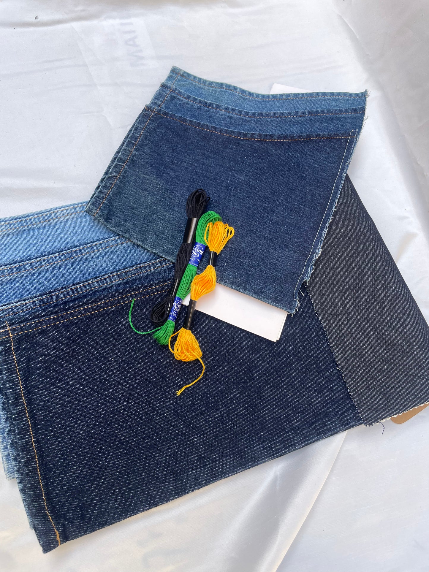 Visible Mending Repair Bundle, Denim + 3x Embroidery Floss *ONE-OFF*