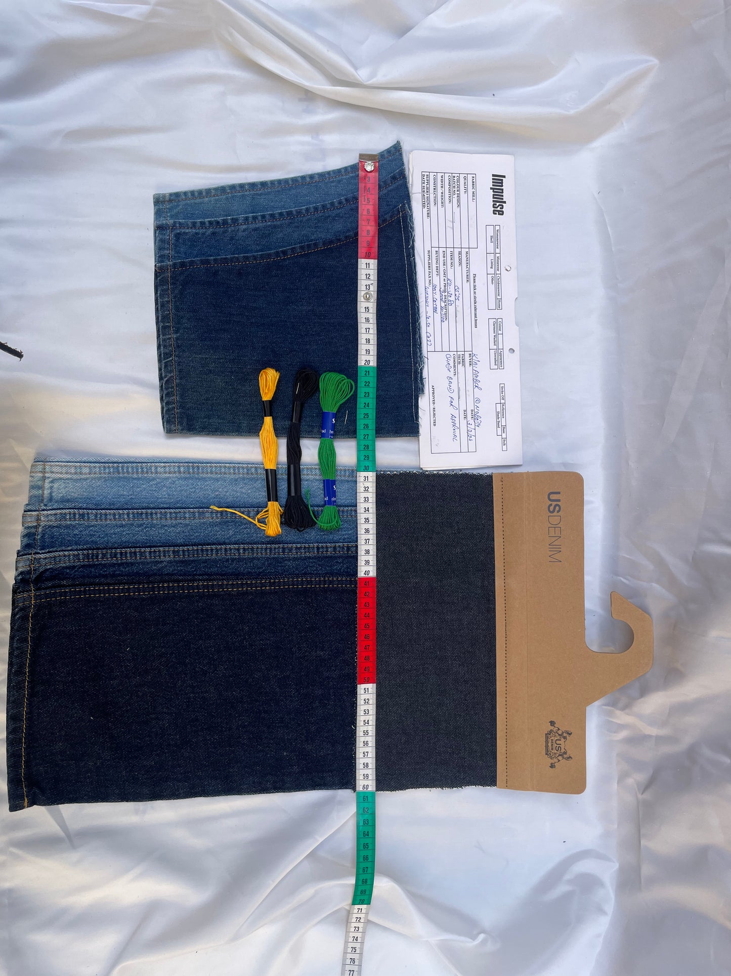 Visible Mending Repair Bundle, Denim + 3x Embroidery Floss *ONE-OFF*