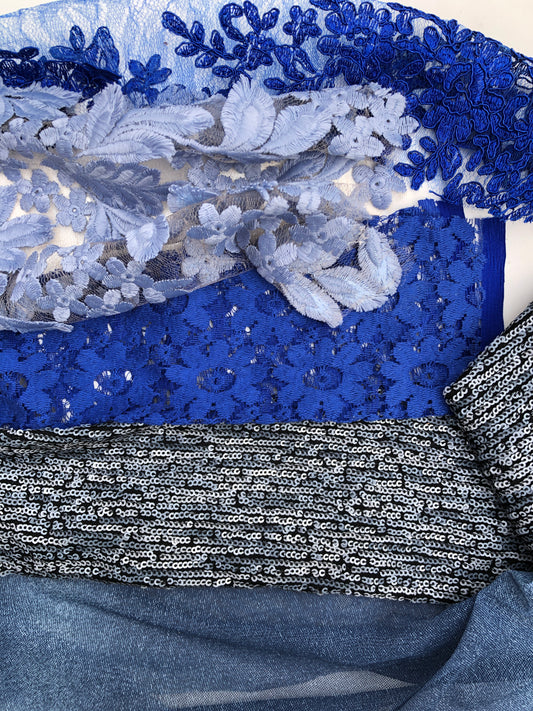 Couture Lace, Denim Blue