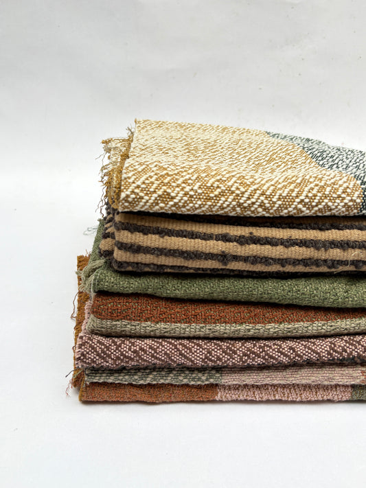 Colourful Textured Fabric, Medium Pieces, Heavyweight, Mixed Bundle